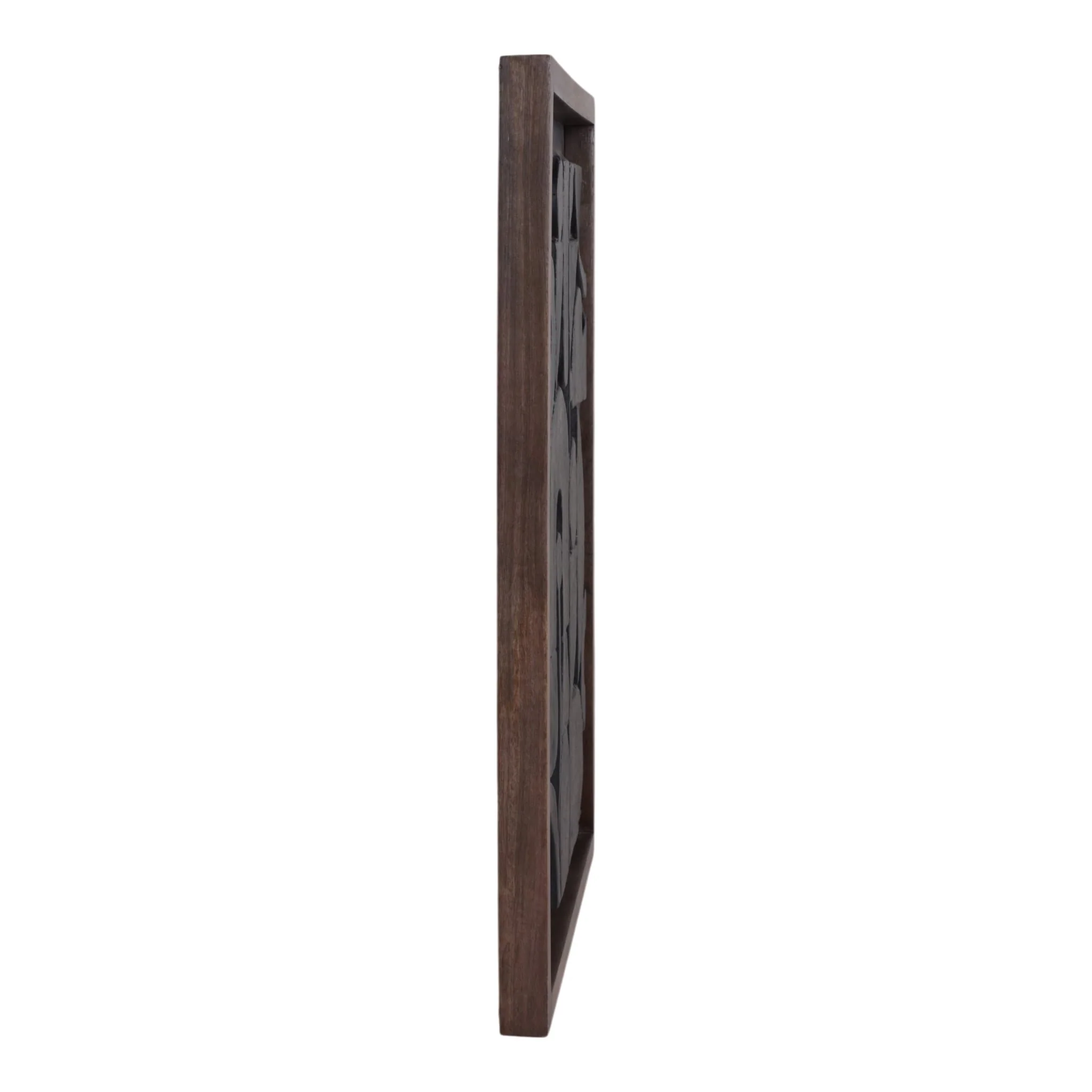29x22" Paper Mache Wall Art, Black/dark Brown - Image 3