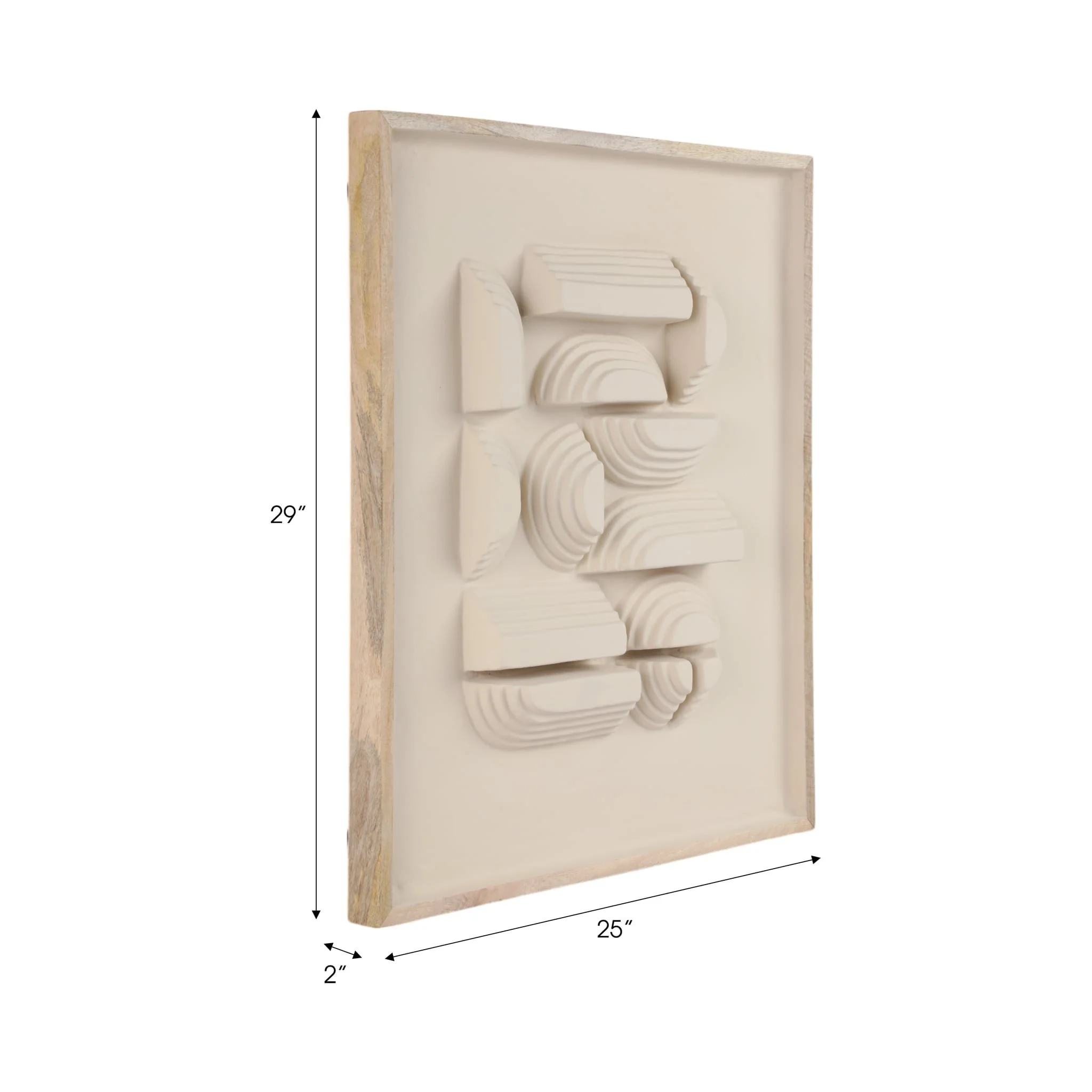 29x25" Geometric Ecomix Wall Art, Ivory - Image 7