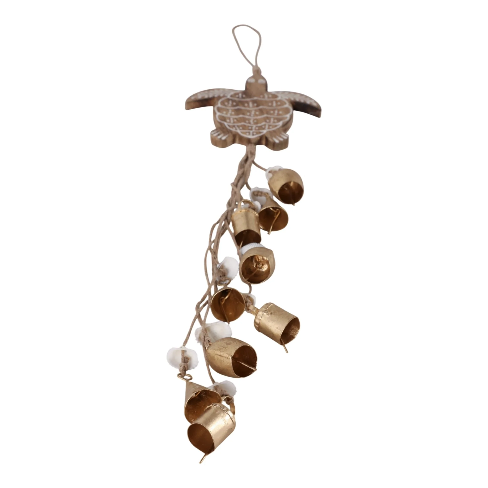 29x6" Sea Turtle With Shells Chime, Brown - Image 8
