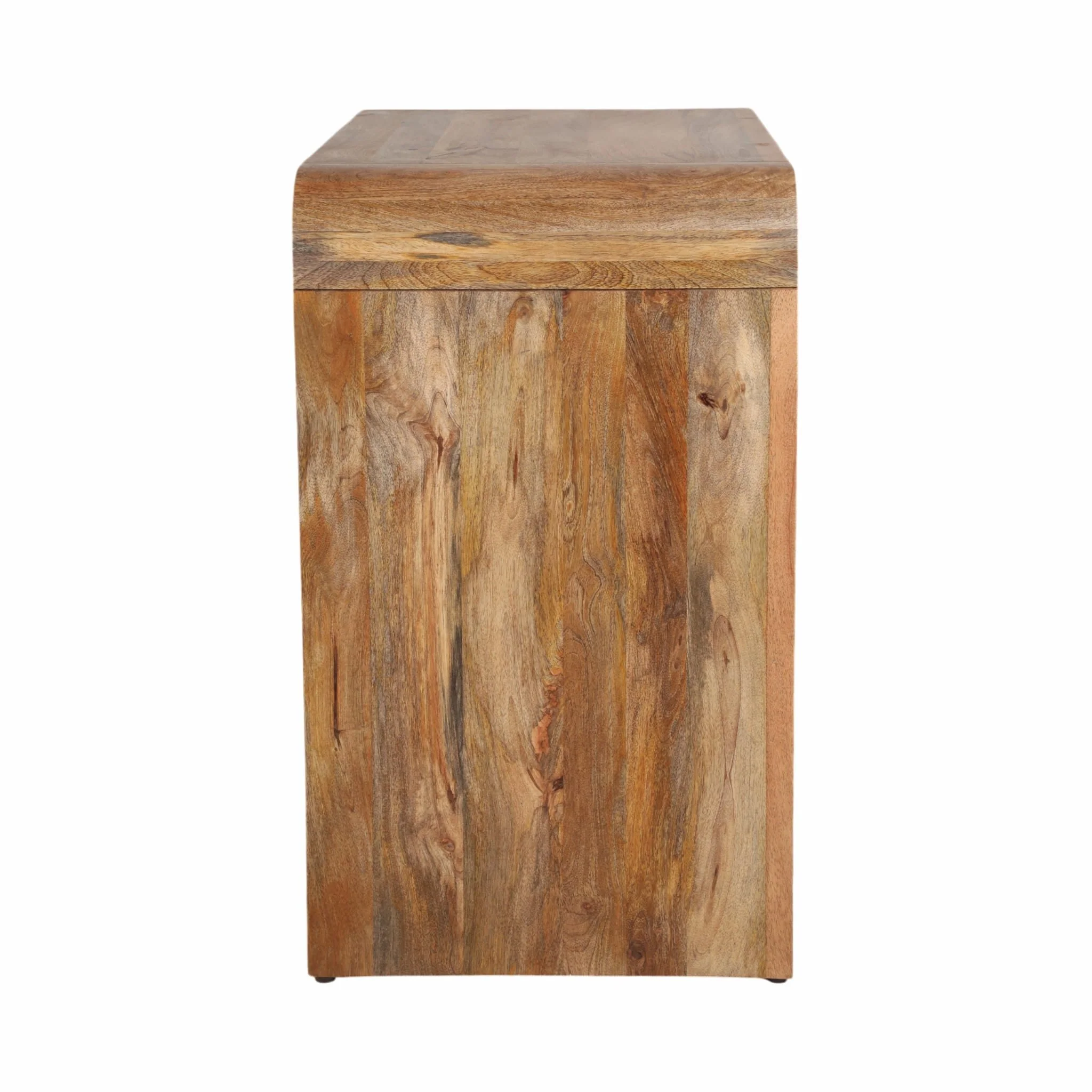 30" Carved Front Waterfall Edge 2 Door Cabinet - Image 3