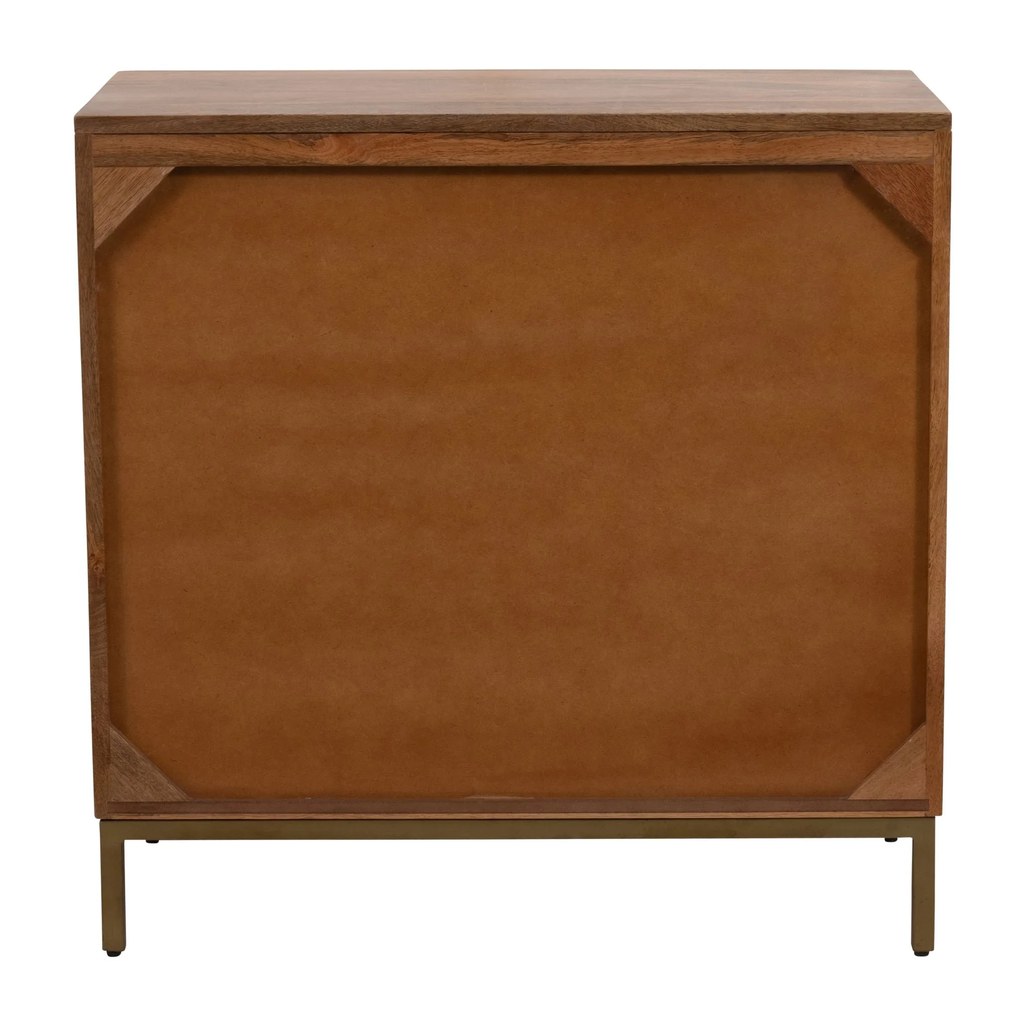 30" Midcentury Slat 2 Door Cabinet, Mango Brwn - Image 8