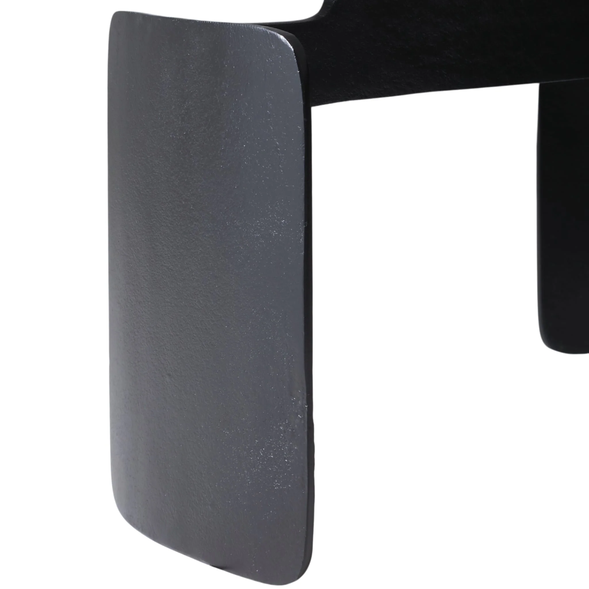 30x13" Marble Top 3-footed Coffee Table, Grey/ Blk - Image 5