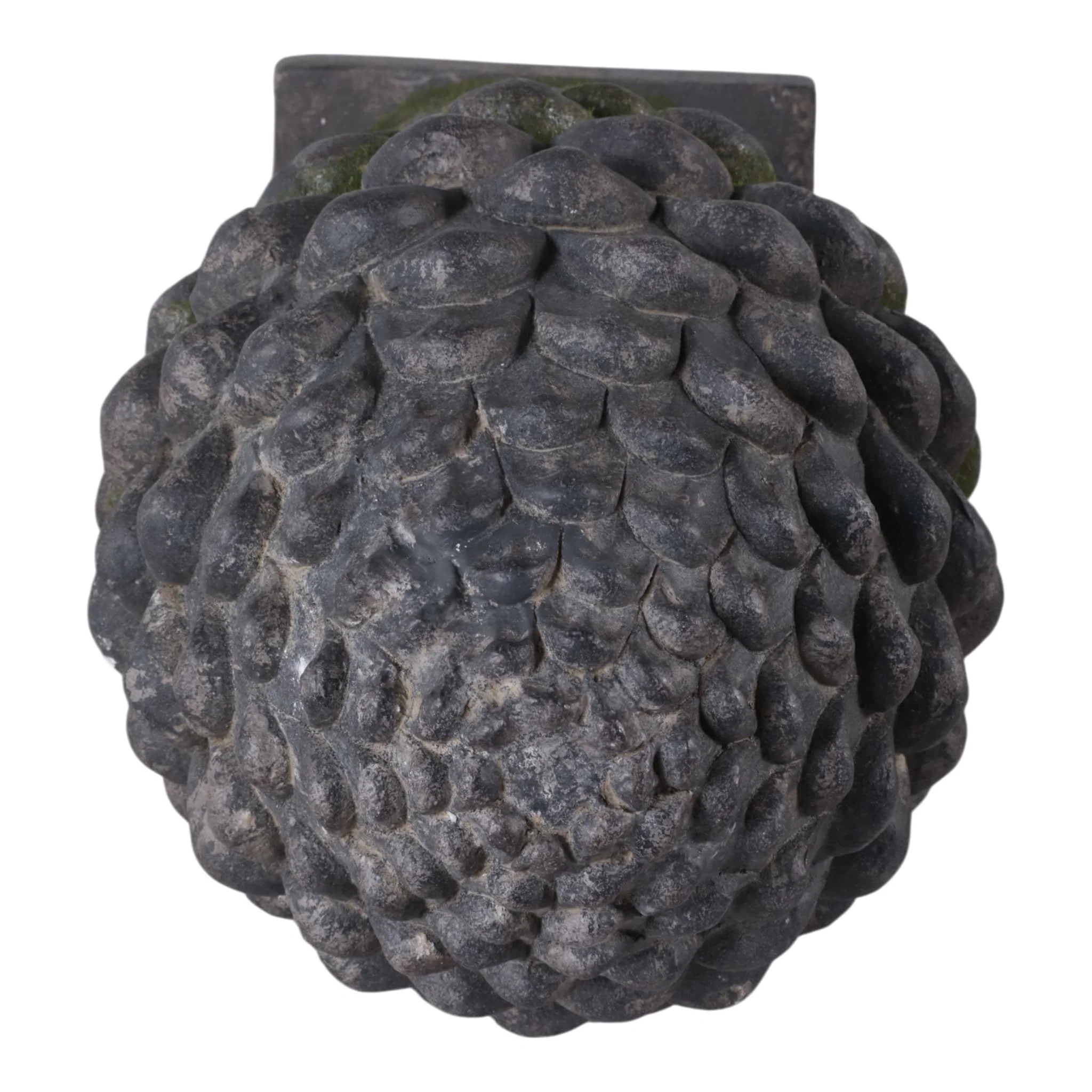 30x13" Rustic Artichoke Statue With Moss, Grey - Image 7