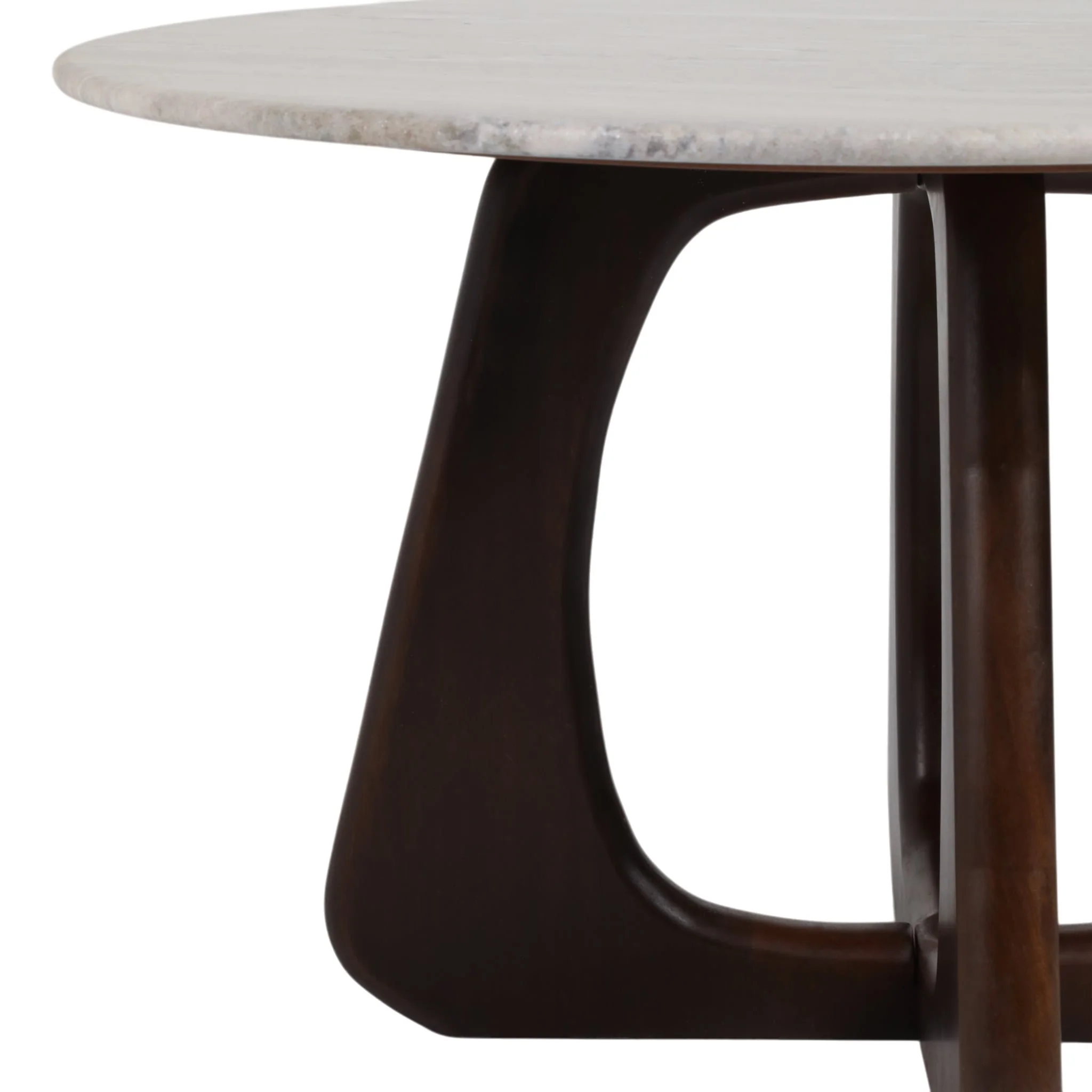 30x17" Marble Top Cofee Table, Beige/brown - Image 5