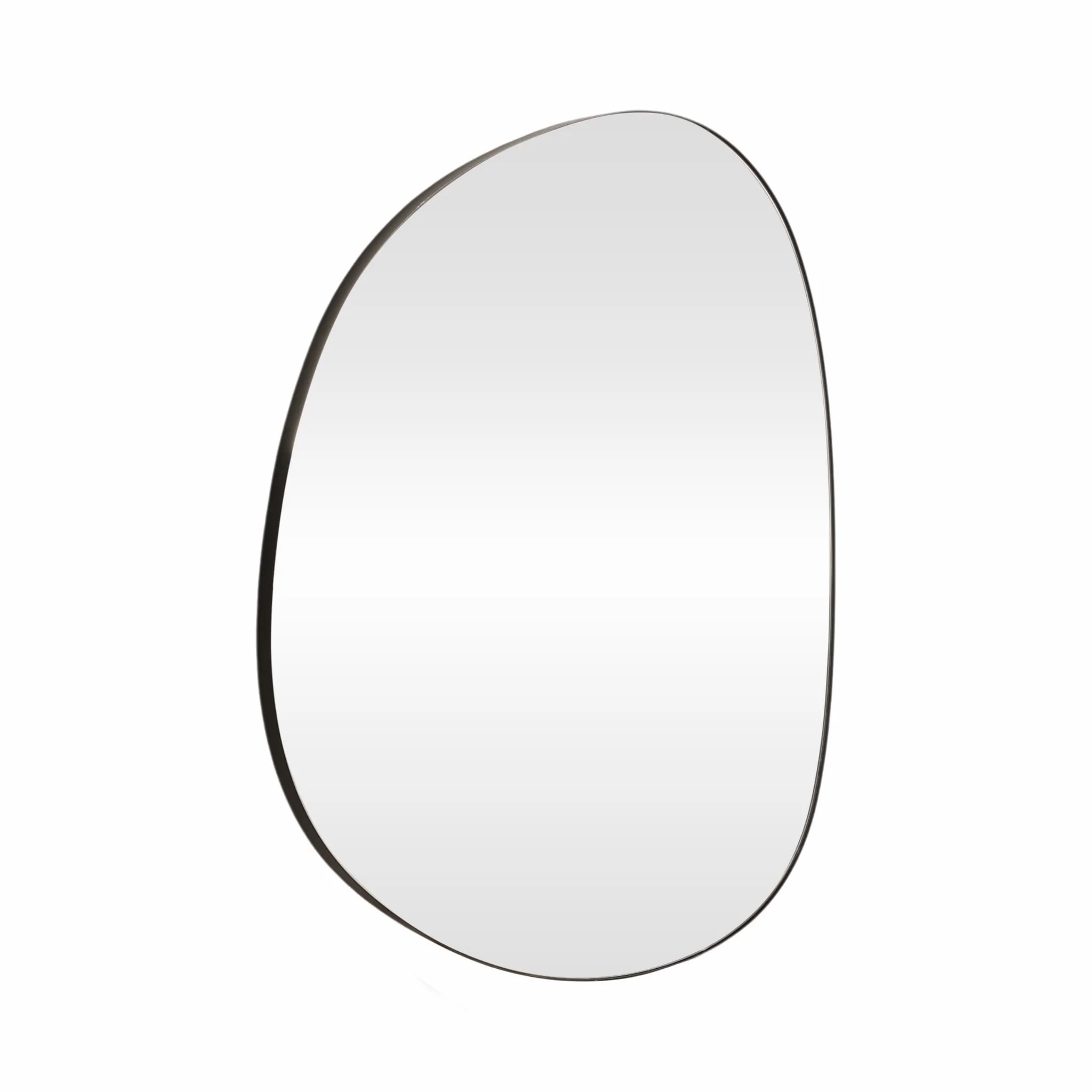 30x35" Irregular Round Mirror, Black - Image 2