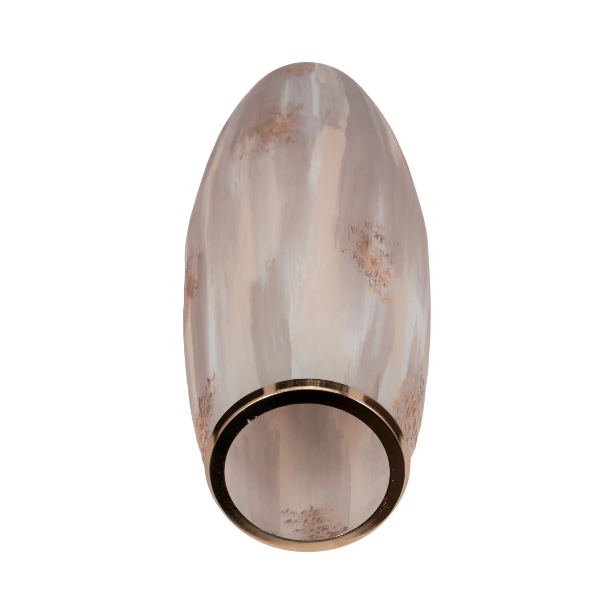 31" Curved Glass Vase Opal Finish, Ivory Multi - Image 5