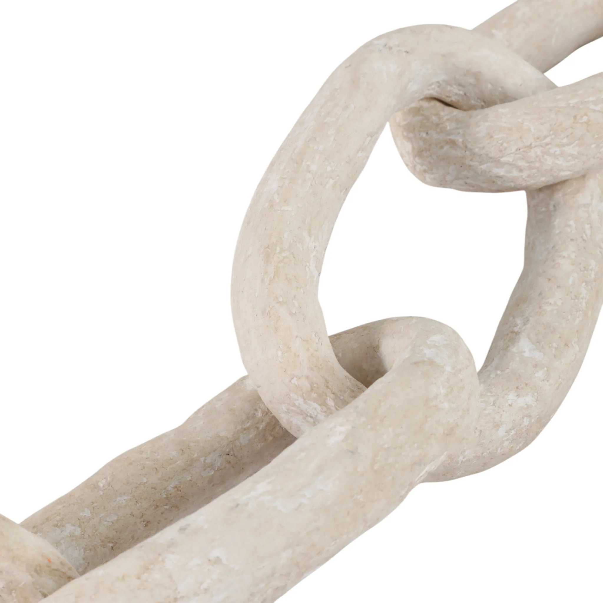 31x5" Paper Mache 5-link Chain, White - Image 5