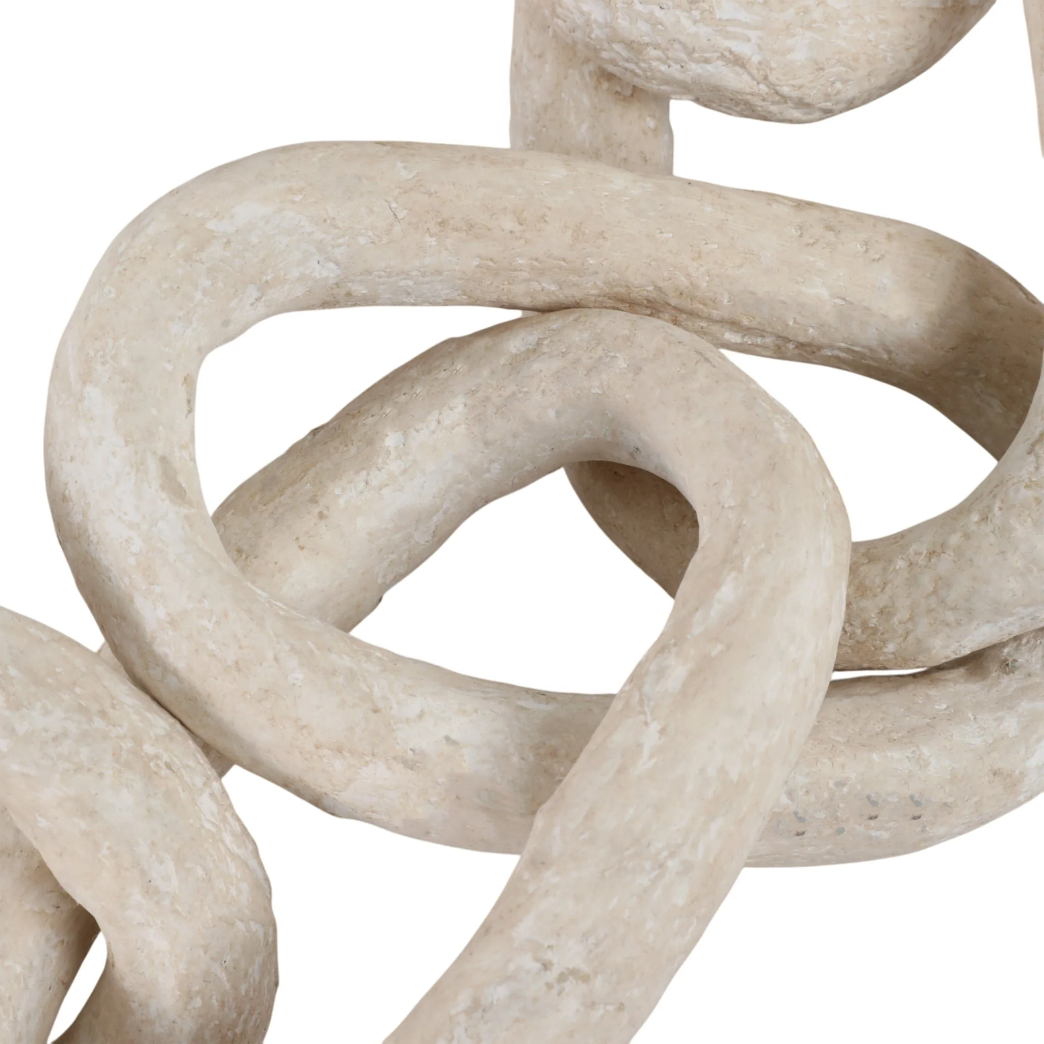 31x5" Paper Mache 5-link Chain, White - Image 6