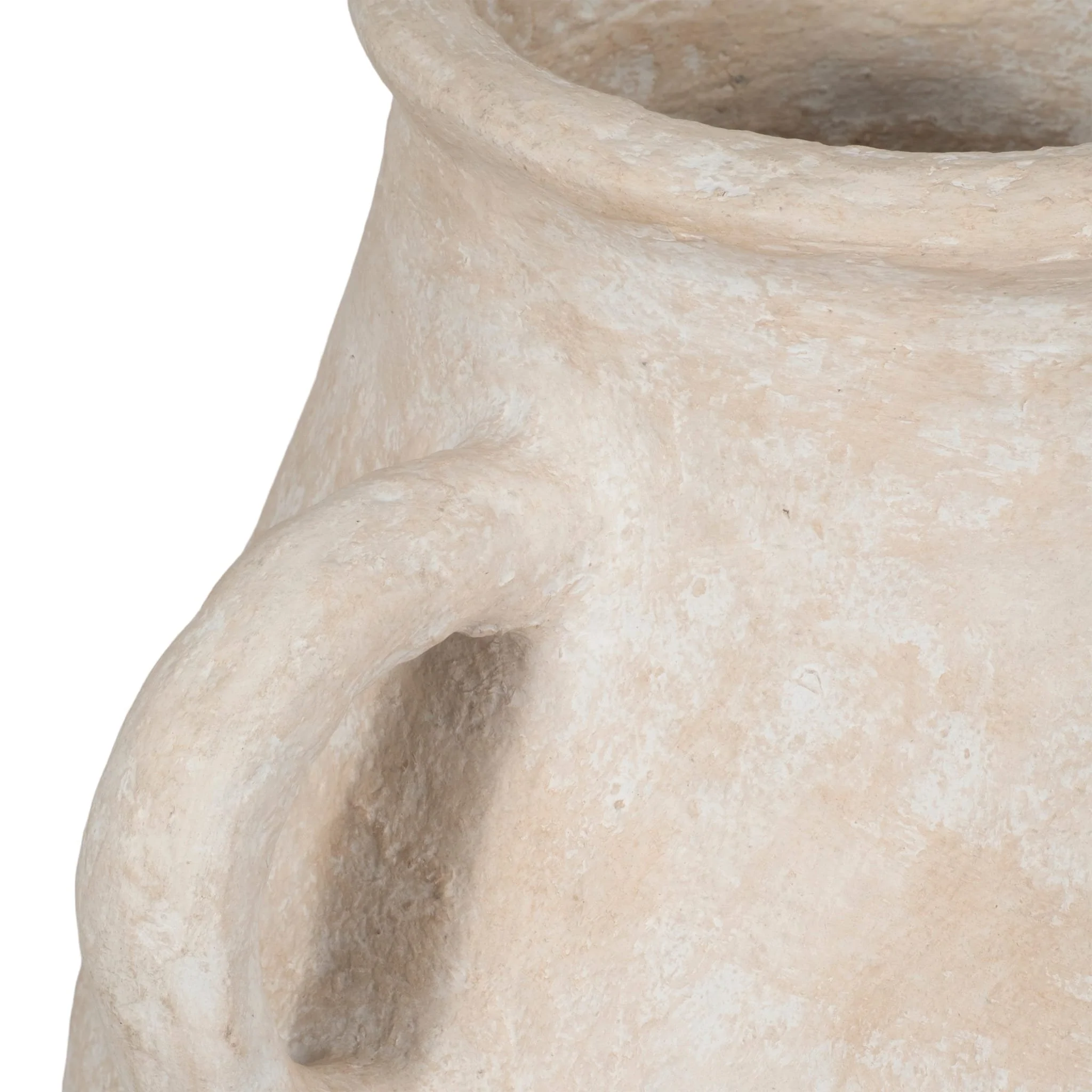 32" Paper Mache Jug With Handles, White - Image 5