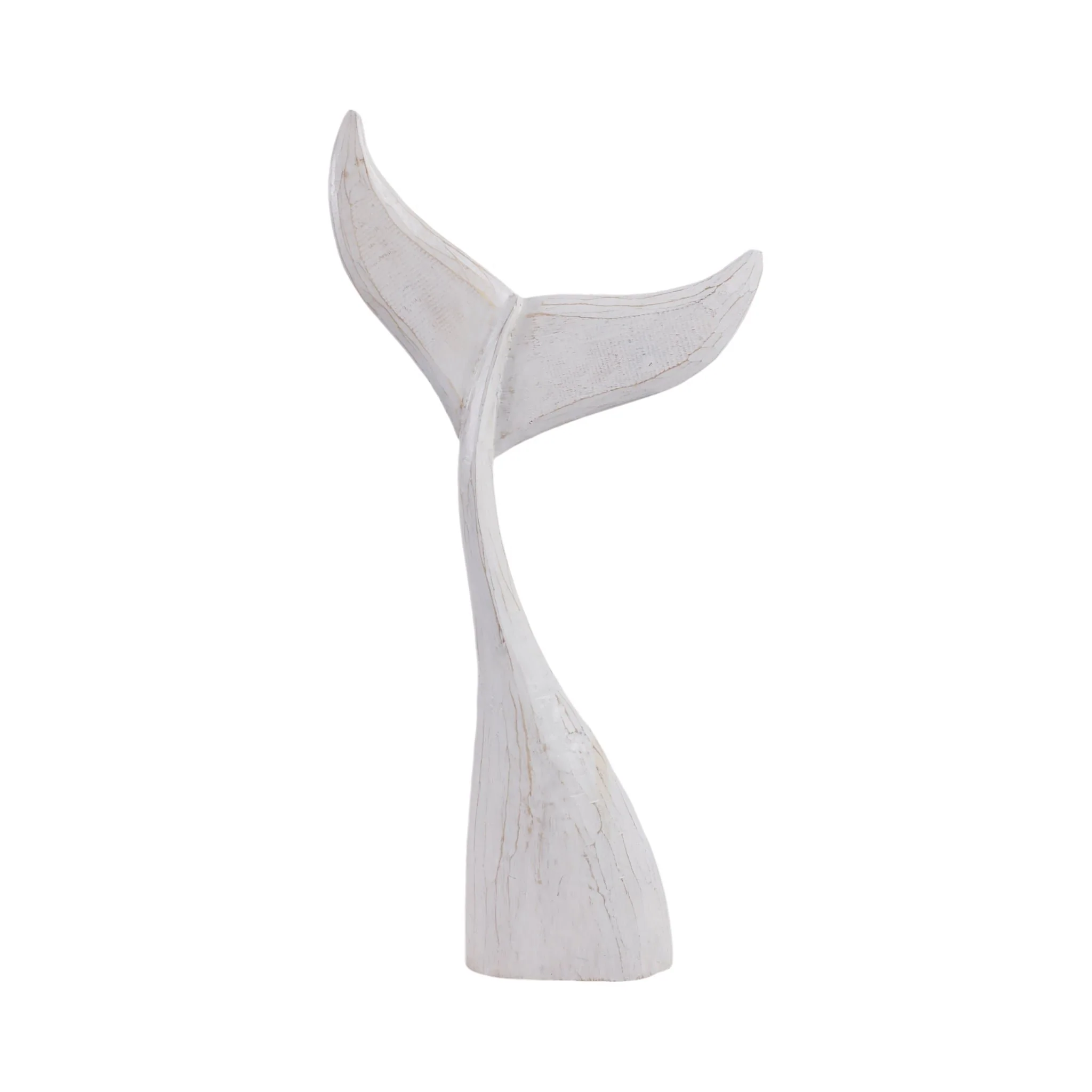 32" Wood Whale Tail Decor, Wht - Image 4