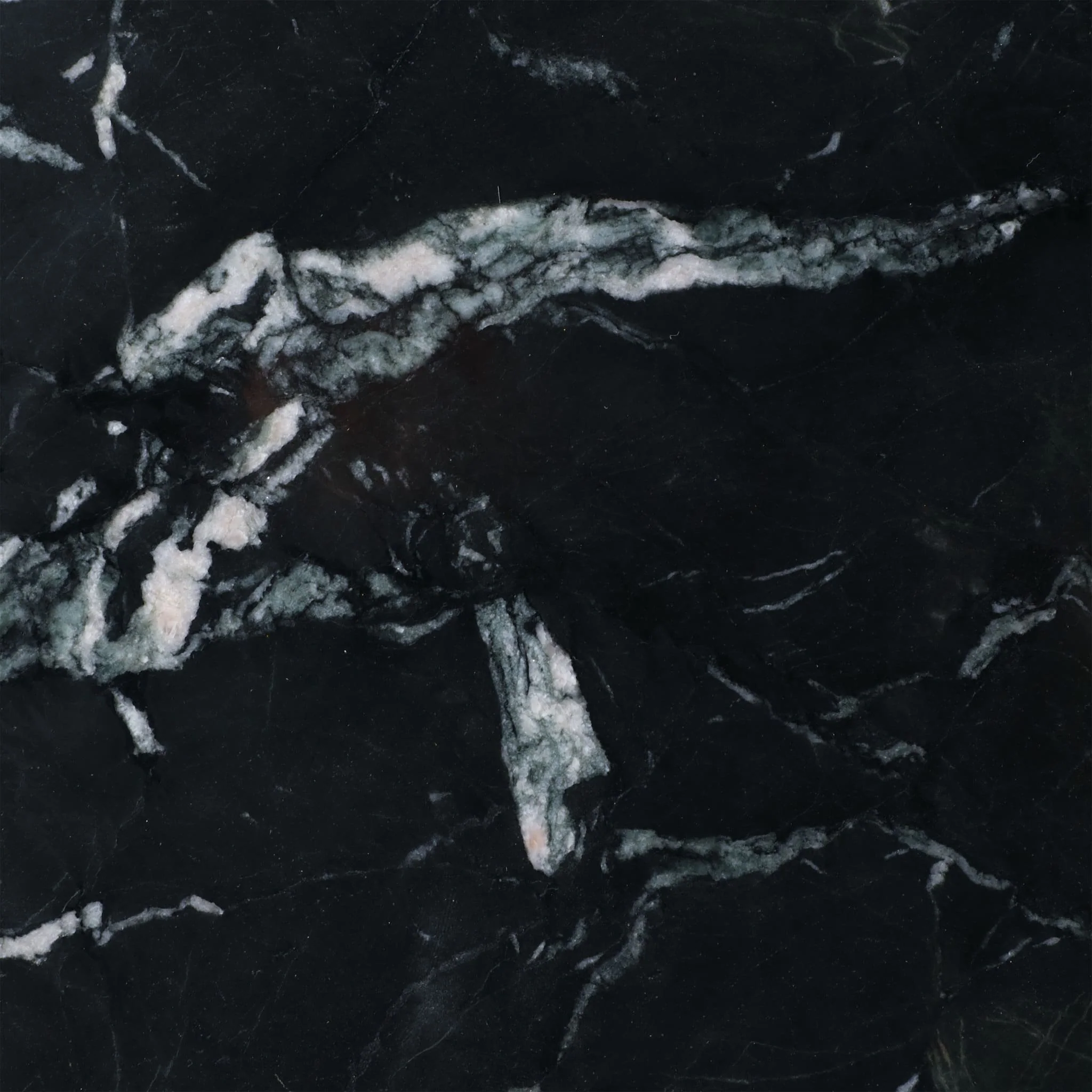 32x17 Marble Inlay Rnd Coffee Table, Blk/wht - Image 7