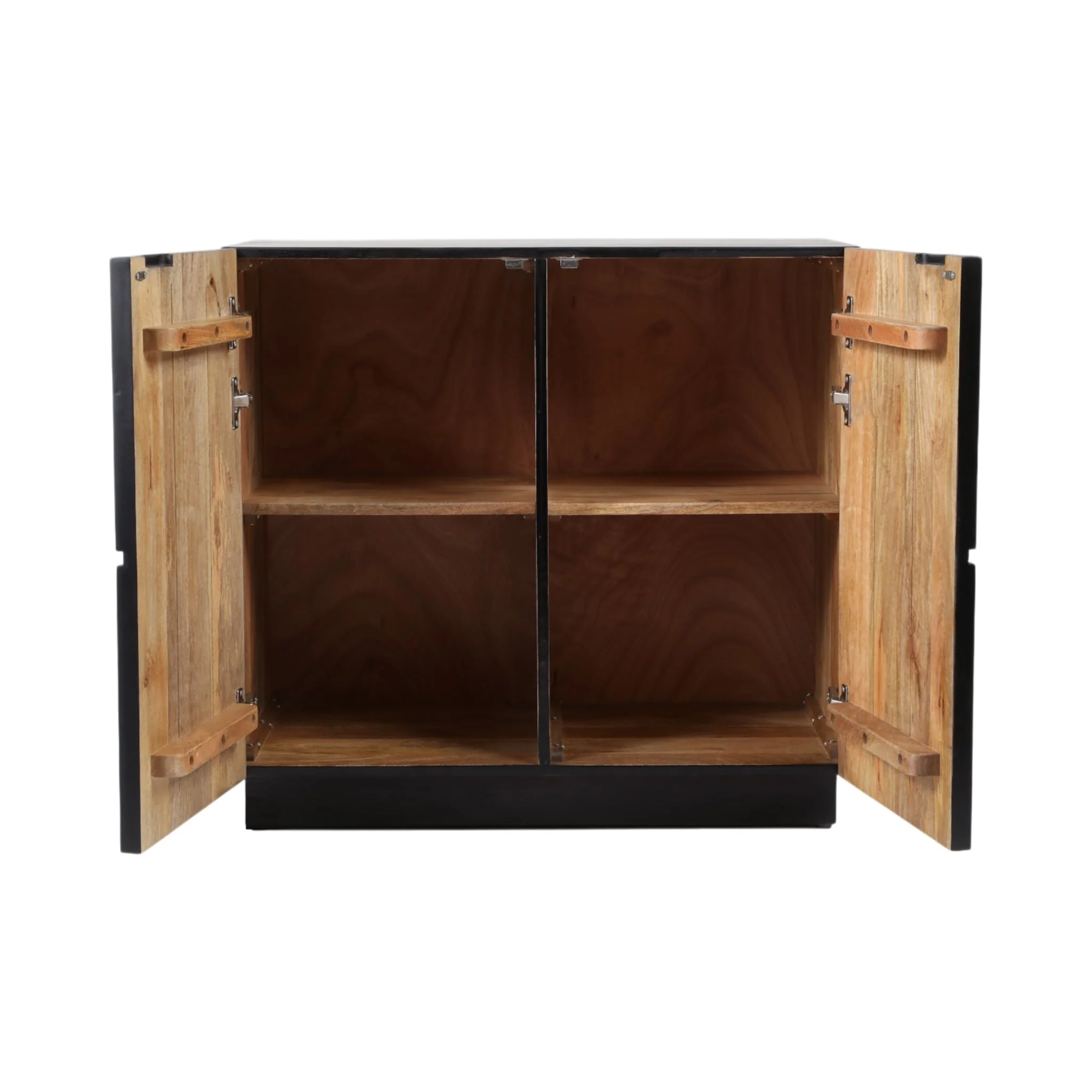 32x30" Half Circle 2-door Cabinet, Black - Image 5