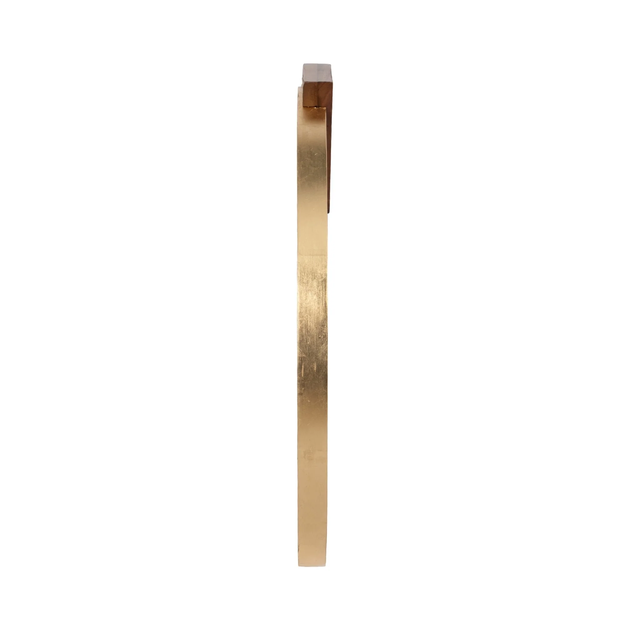 32x32 Round Wood Piece Mirror, Gold - Image 3