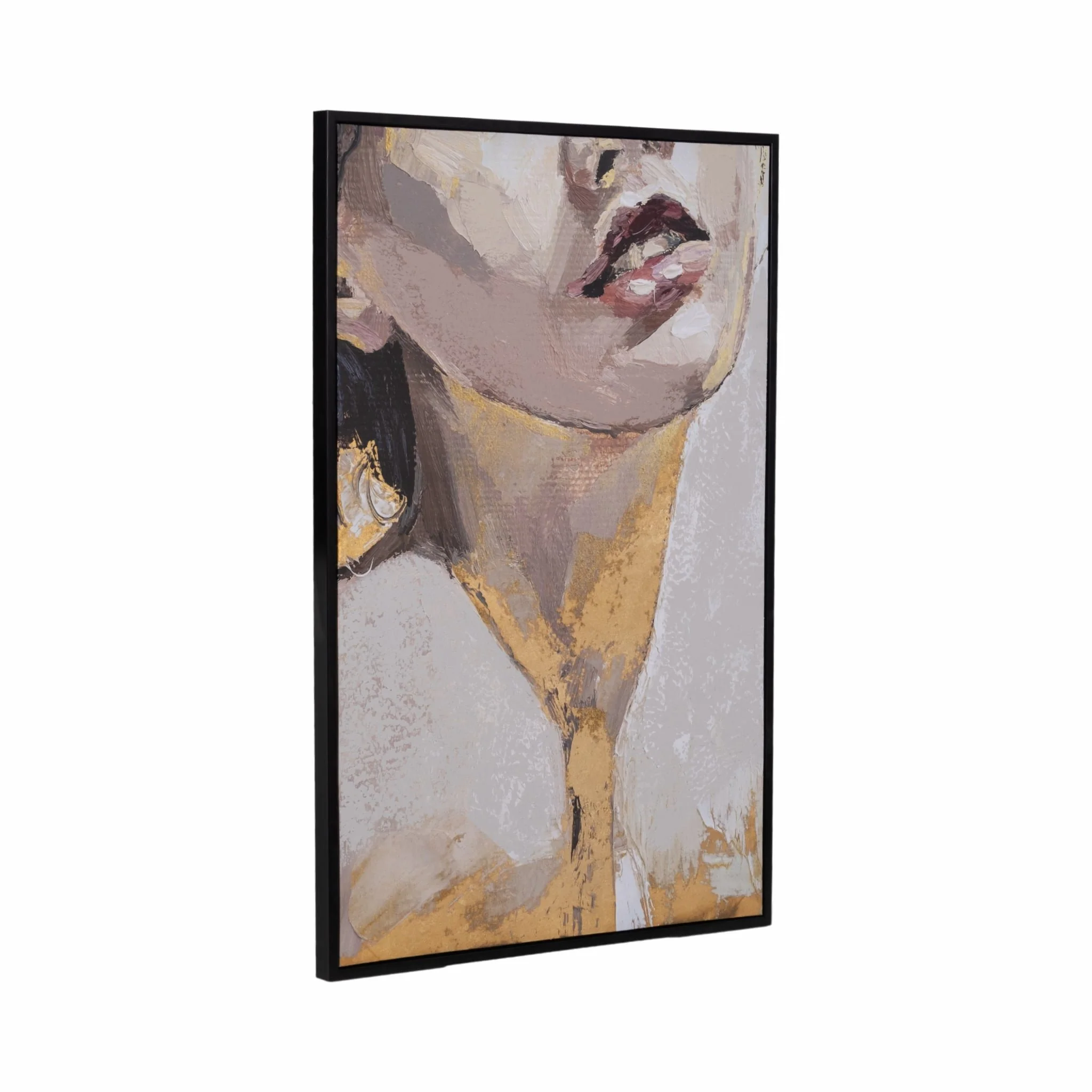 32x48 Framed Handpainted Gold Leaf Portrait - Image 2
