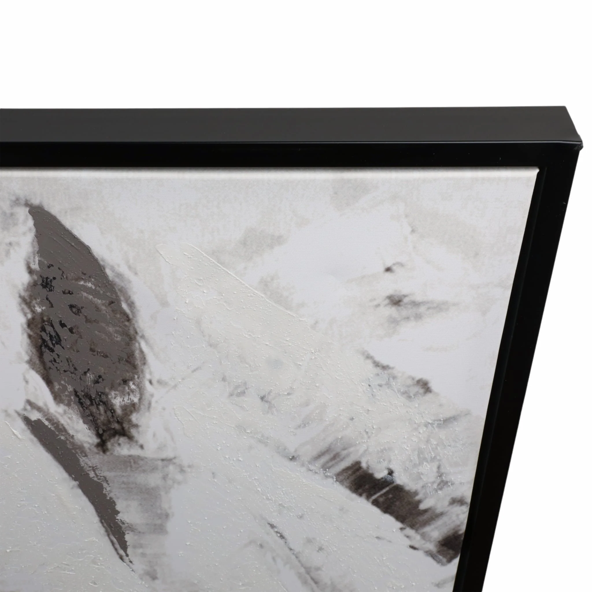 32x48 Framed Handpainted White Horse - Image 5