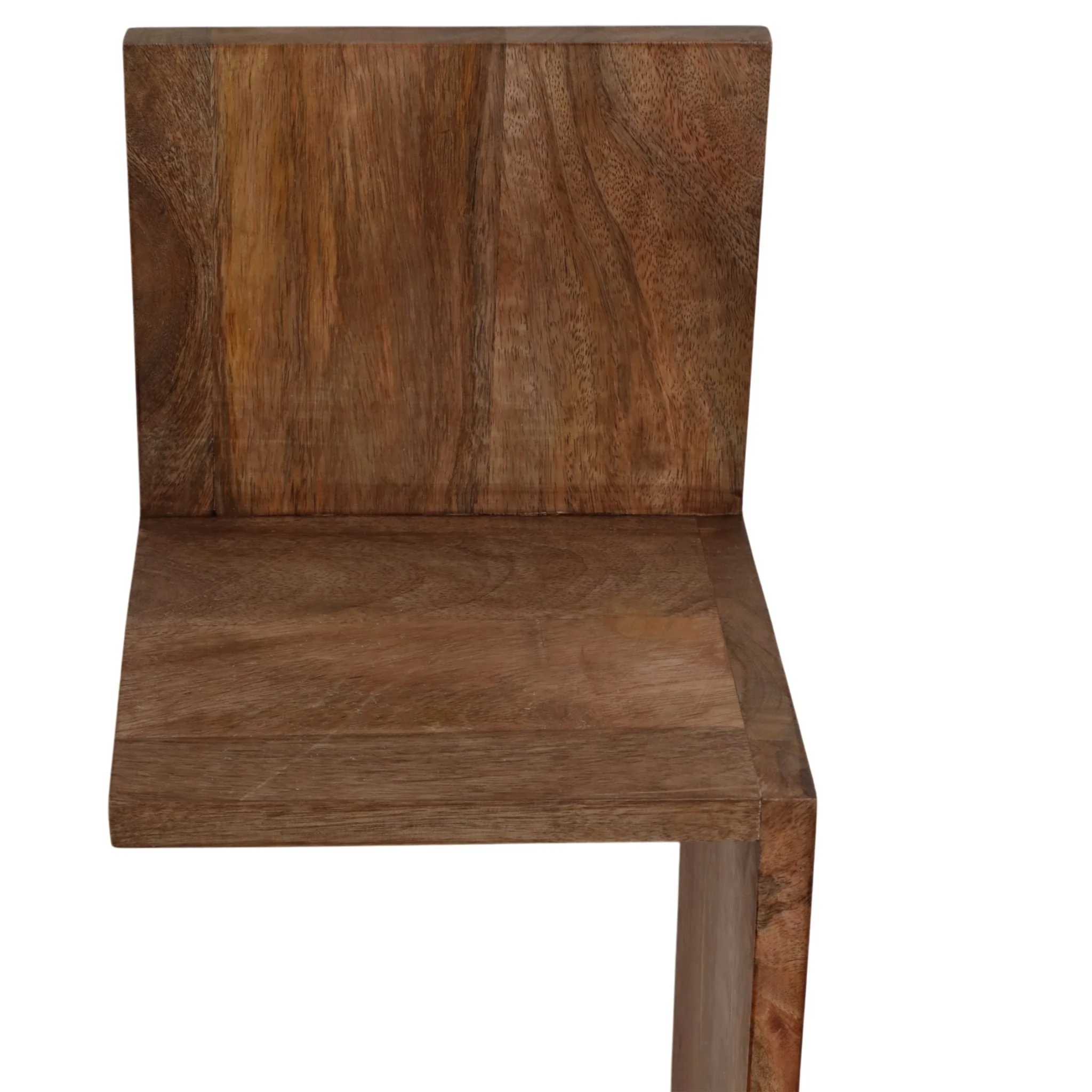 33" Mango Zig Zag Corner Wall Shelf, Brown - Image 6