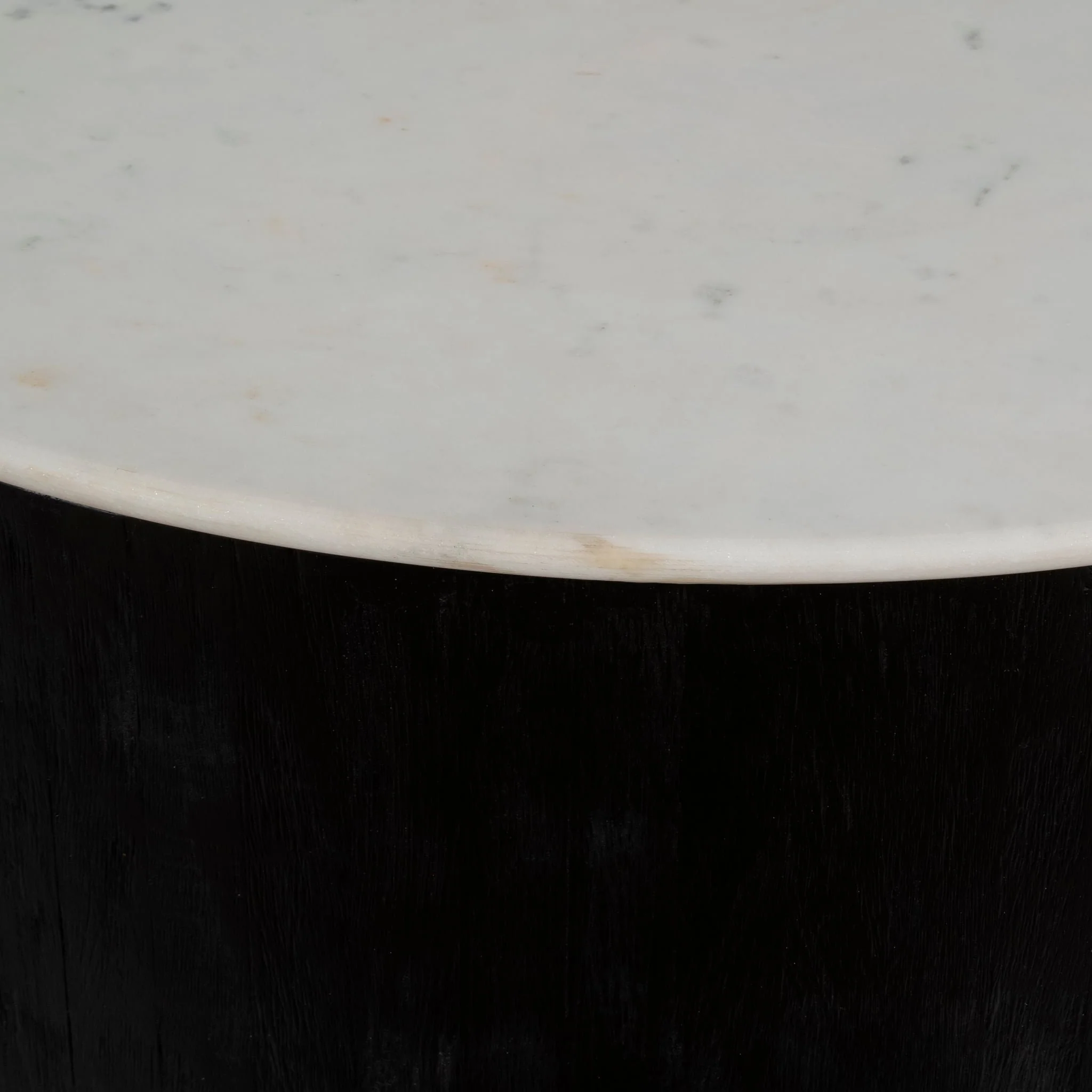 34" Gold Pedestal Coffee Table Marble Top, Wht/blk - Image 5