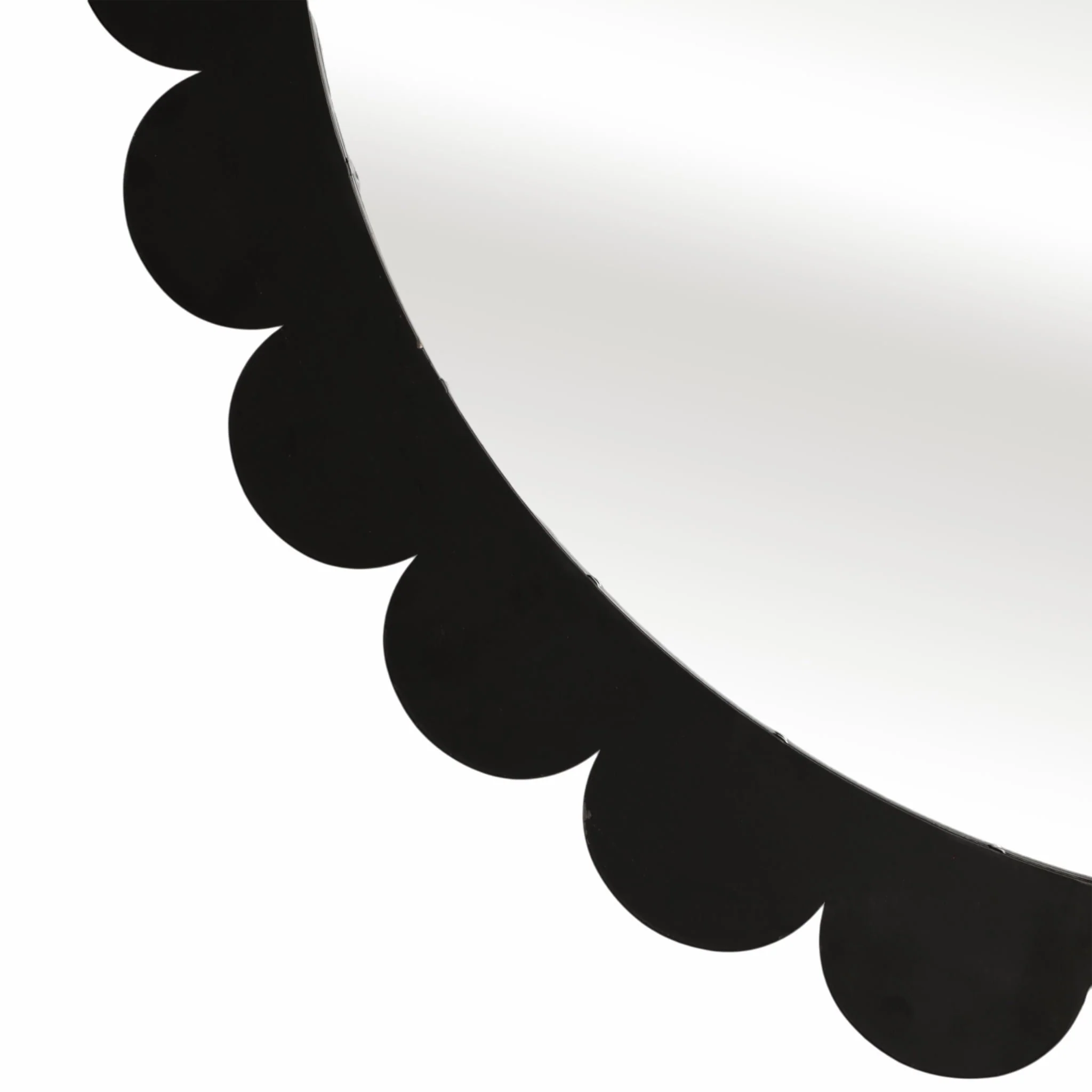 34" Scallop Border Mirror, Black - Image 4