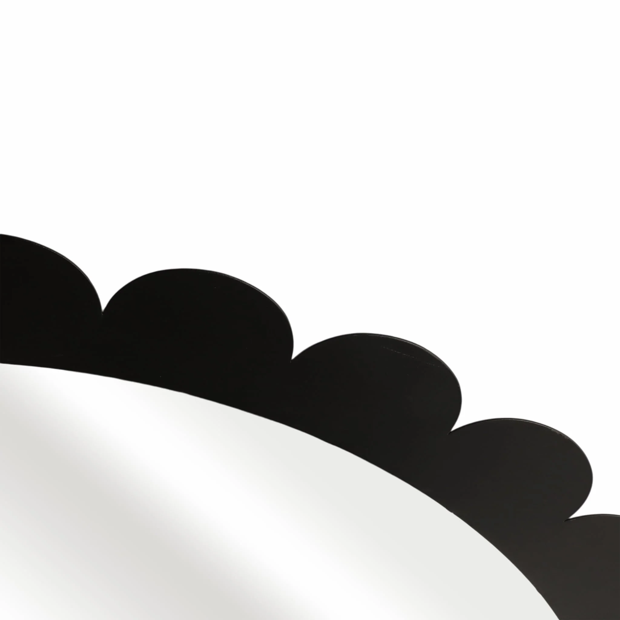 34" Scallop Border Mirror, Black - Image 5
