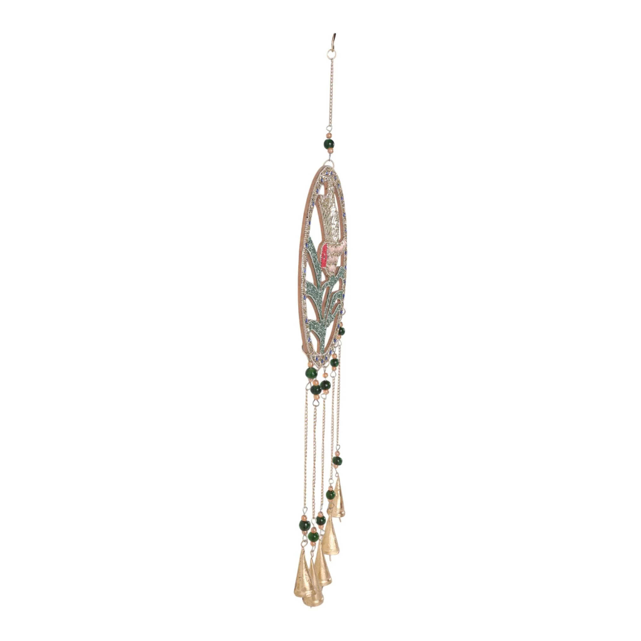 35x12" Beaded Mosaic Hummingbird Chime, Multi - Image 3