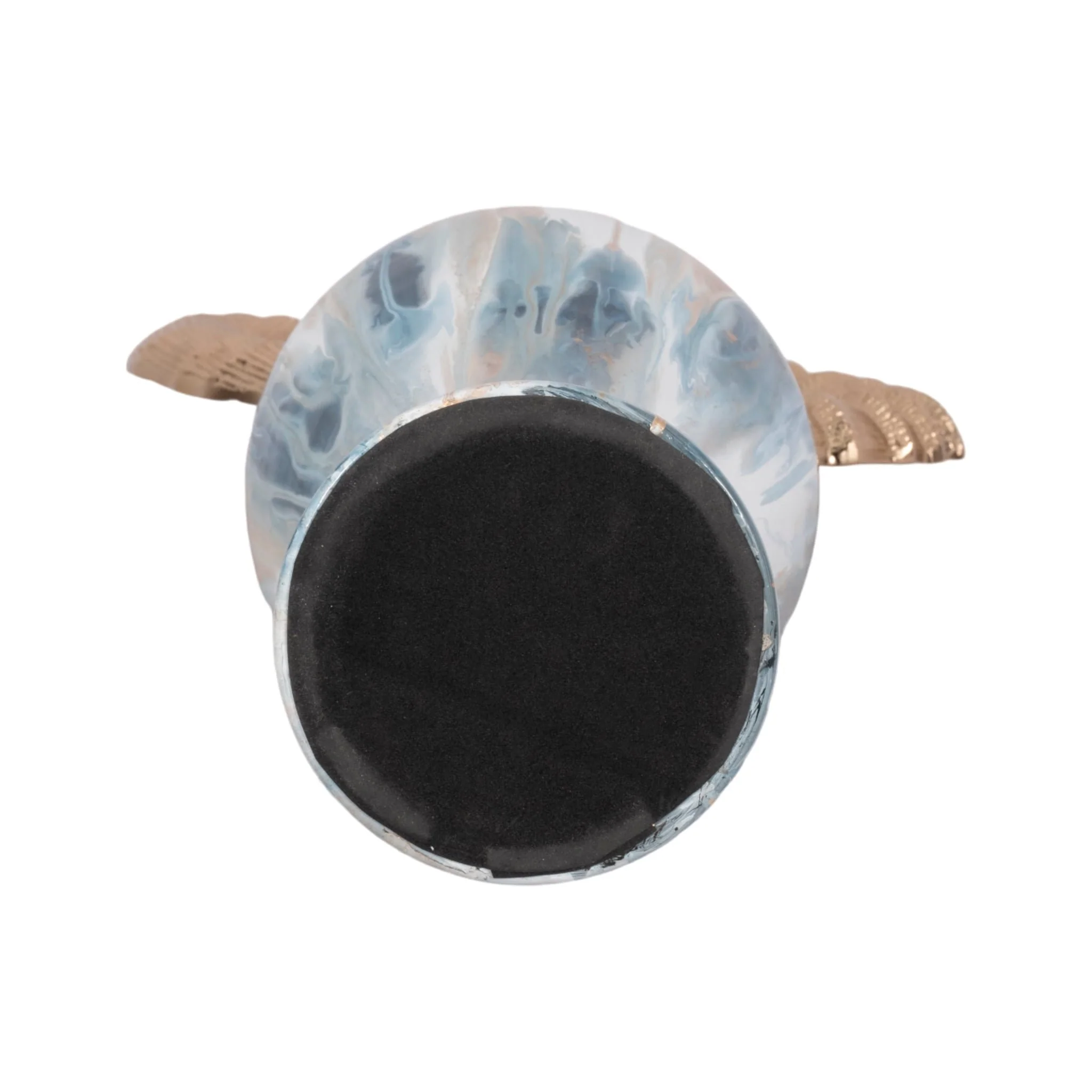 36" Blue Geo Swirl Jar W/open Metal Ring Top,multi - Image 7