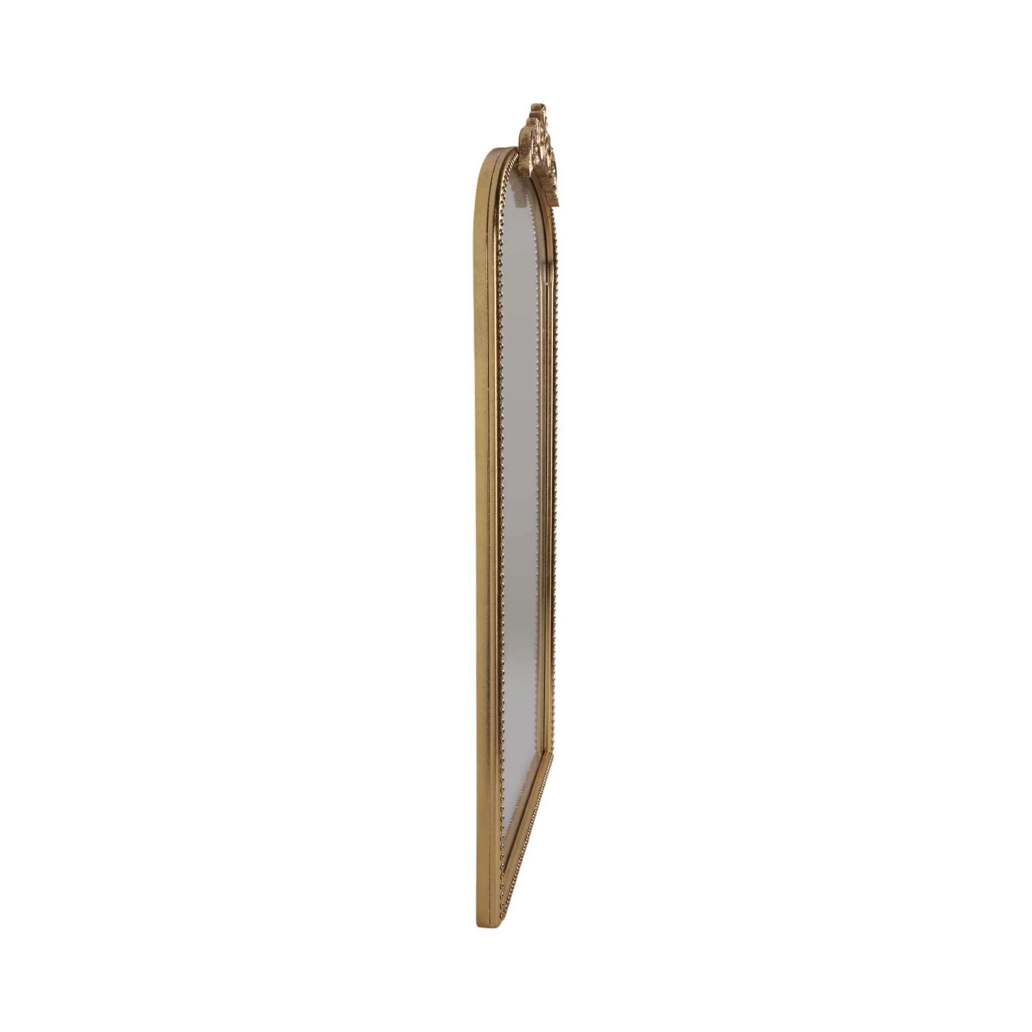 36" Fleur Applique Arch Mirror, Gold Wb - Image 3