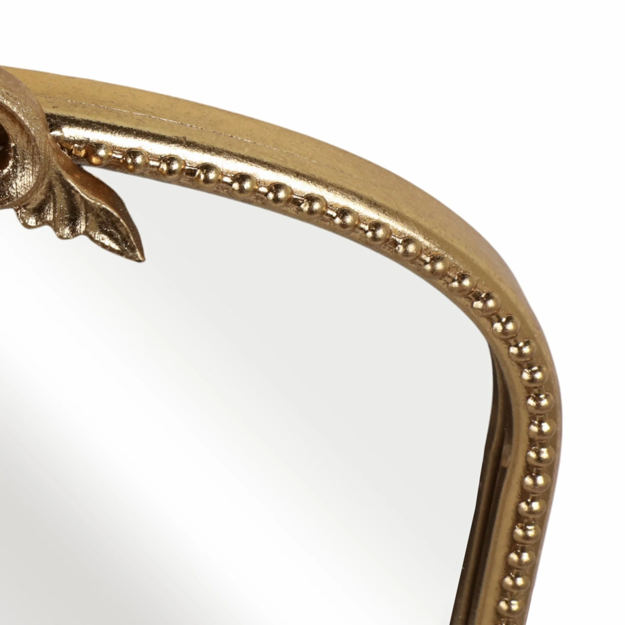 36" Fleur Applique Arch Mirror, Gold Wb - Image 5