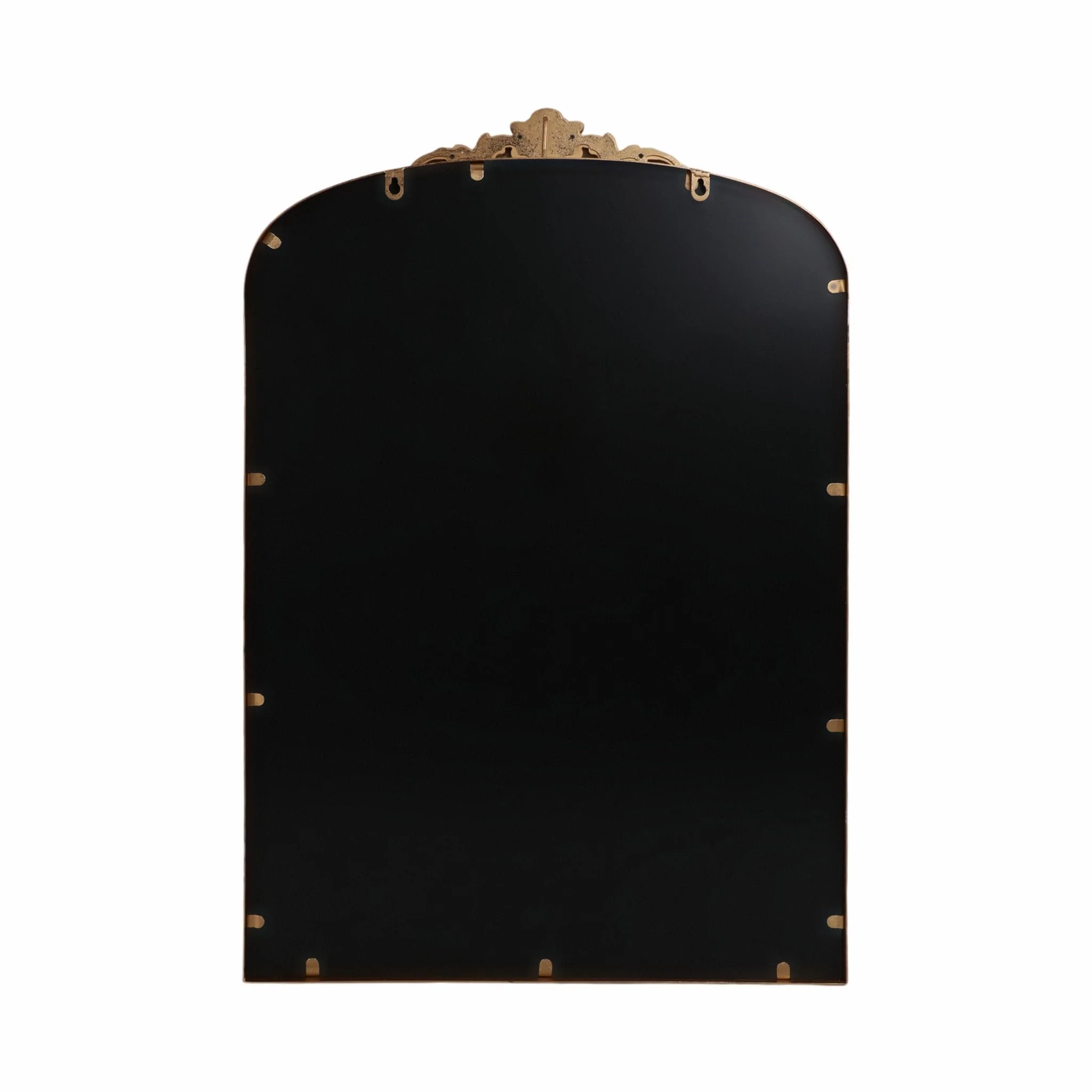 36" Fleur Applique Arch Mirror, Gold Wb - Image 6