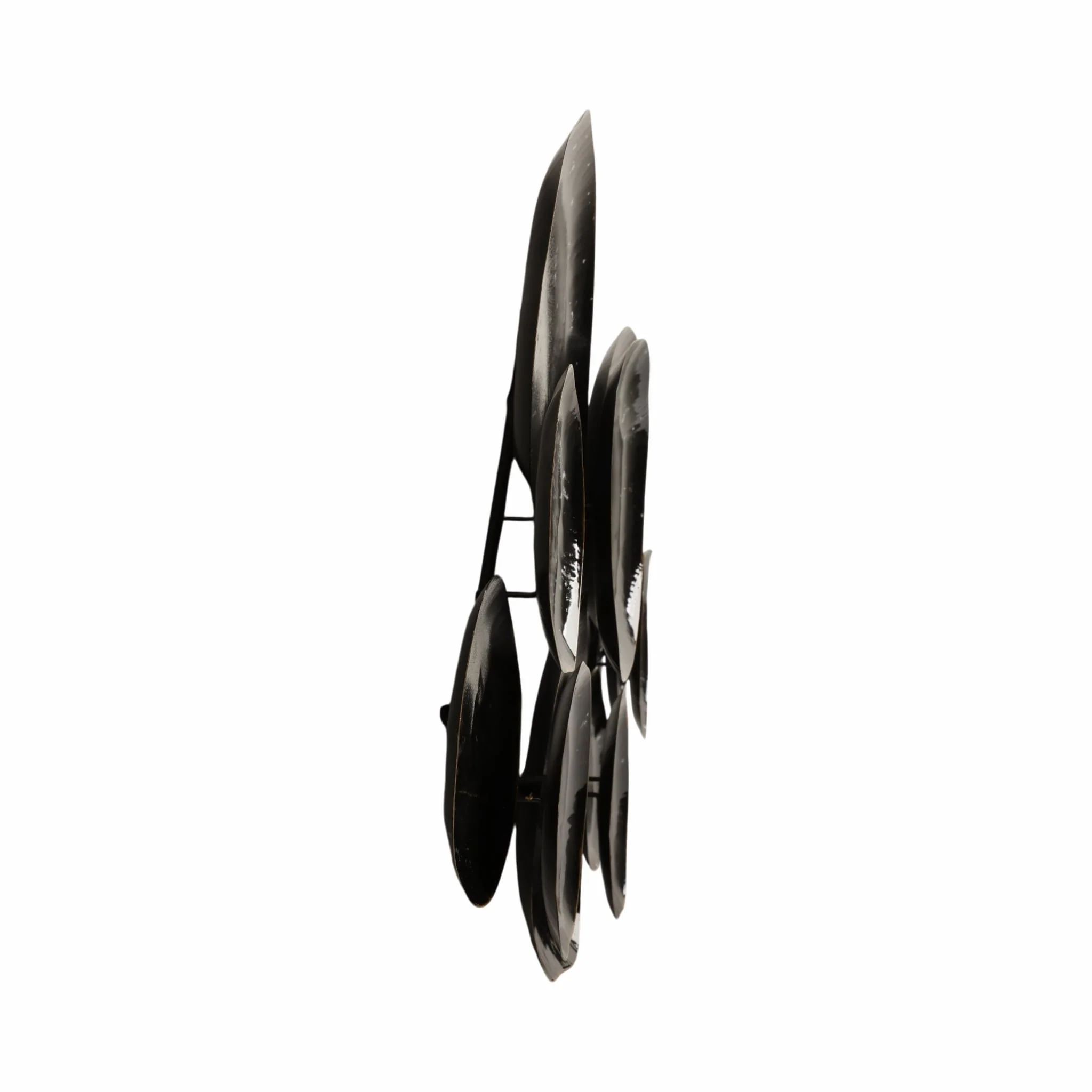 36" Gold Rimmed Discs Metal Wall Decor, Black/gold - Image 3
