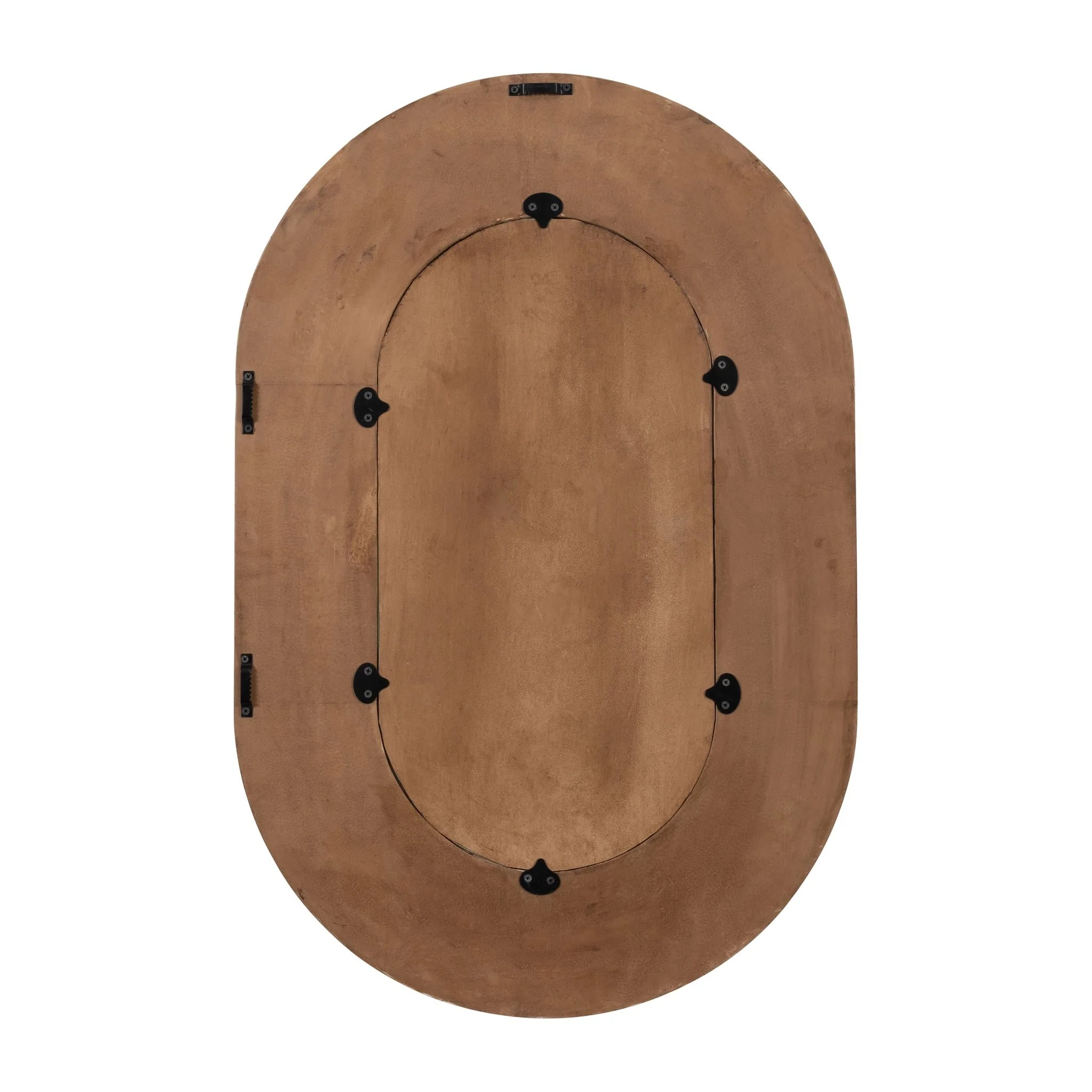 36" Ribbed Oval Mirror, Walnut - Image 6