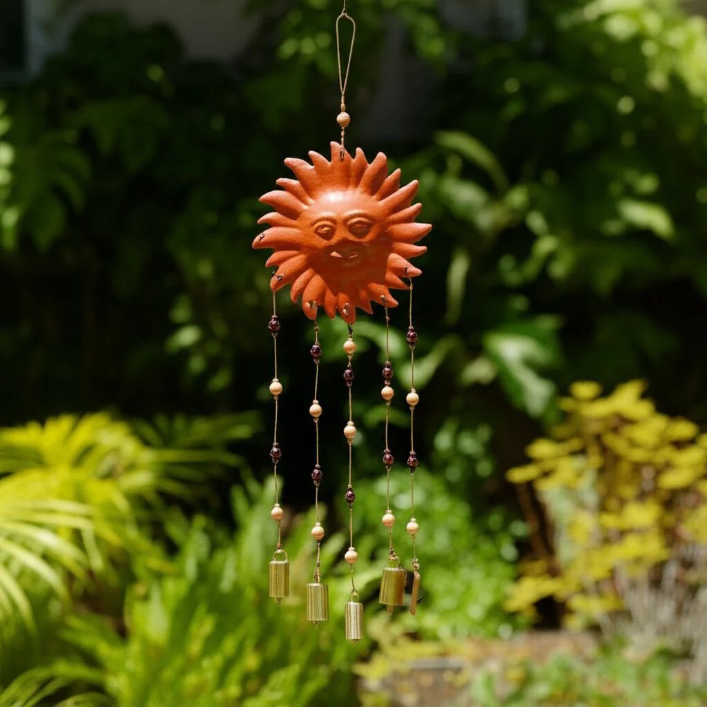 36x10" Terracotta Sunshine Chime, Brown - Image 12