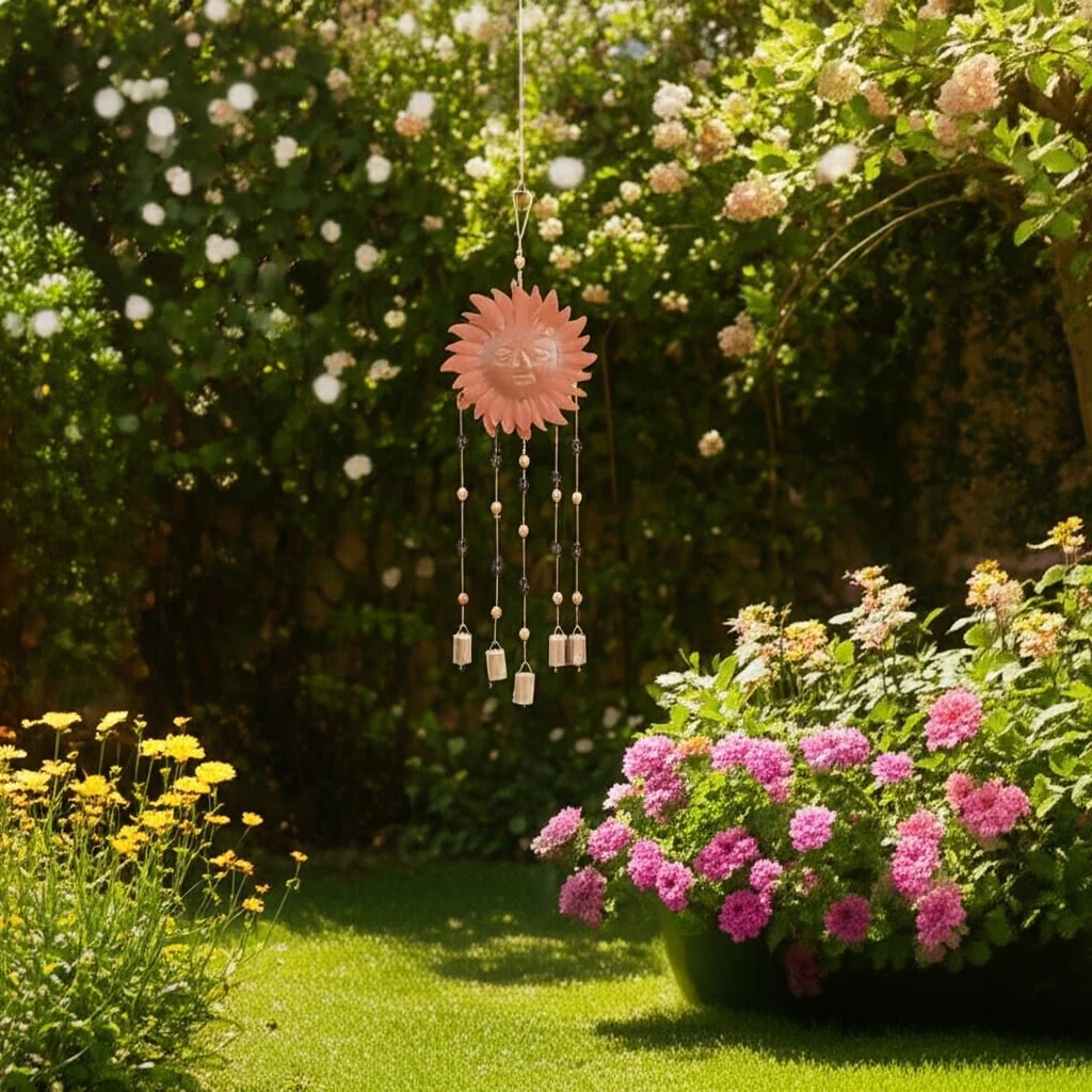 36x10" Terracotta Sunshine Chime, Brown - Image 13
