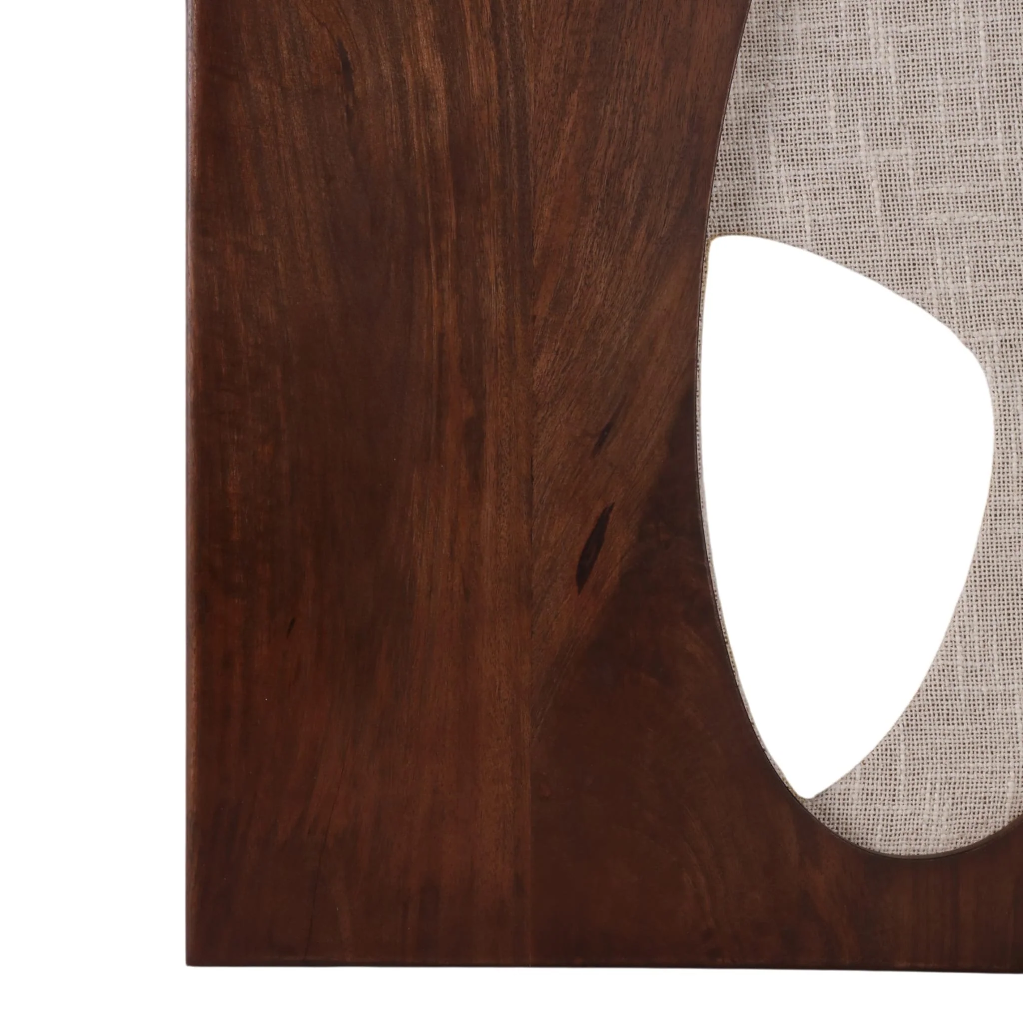 36x26" Wood&fabric Mix-media Modern Wall Art,brwn - Image 4