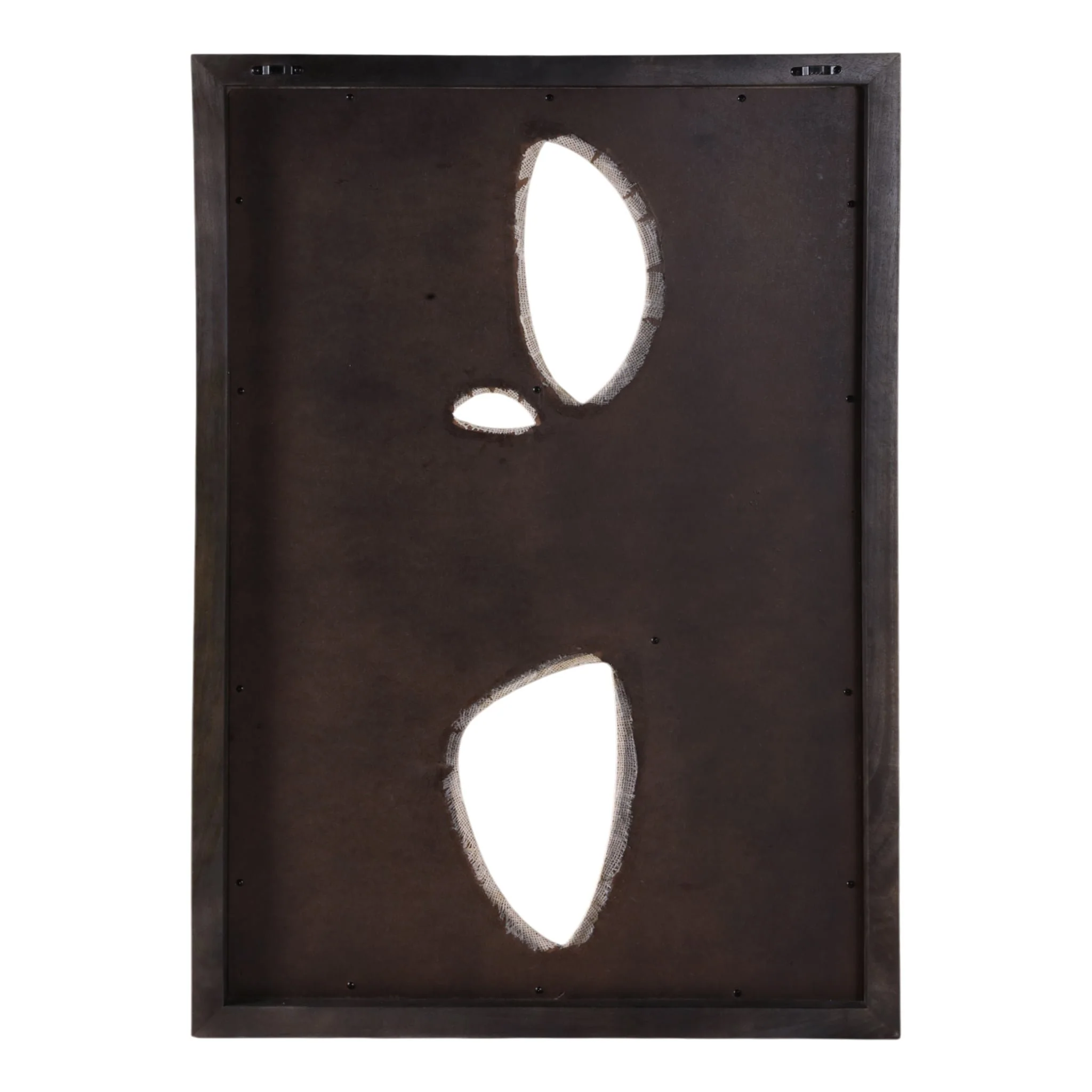 36x26" Wood&fabric Mix-media Modern Wall Art,brwn - Image 6