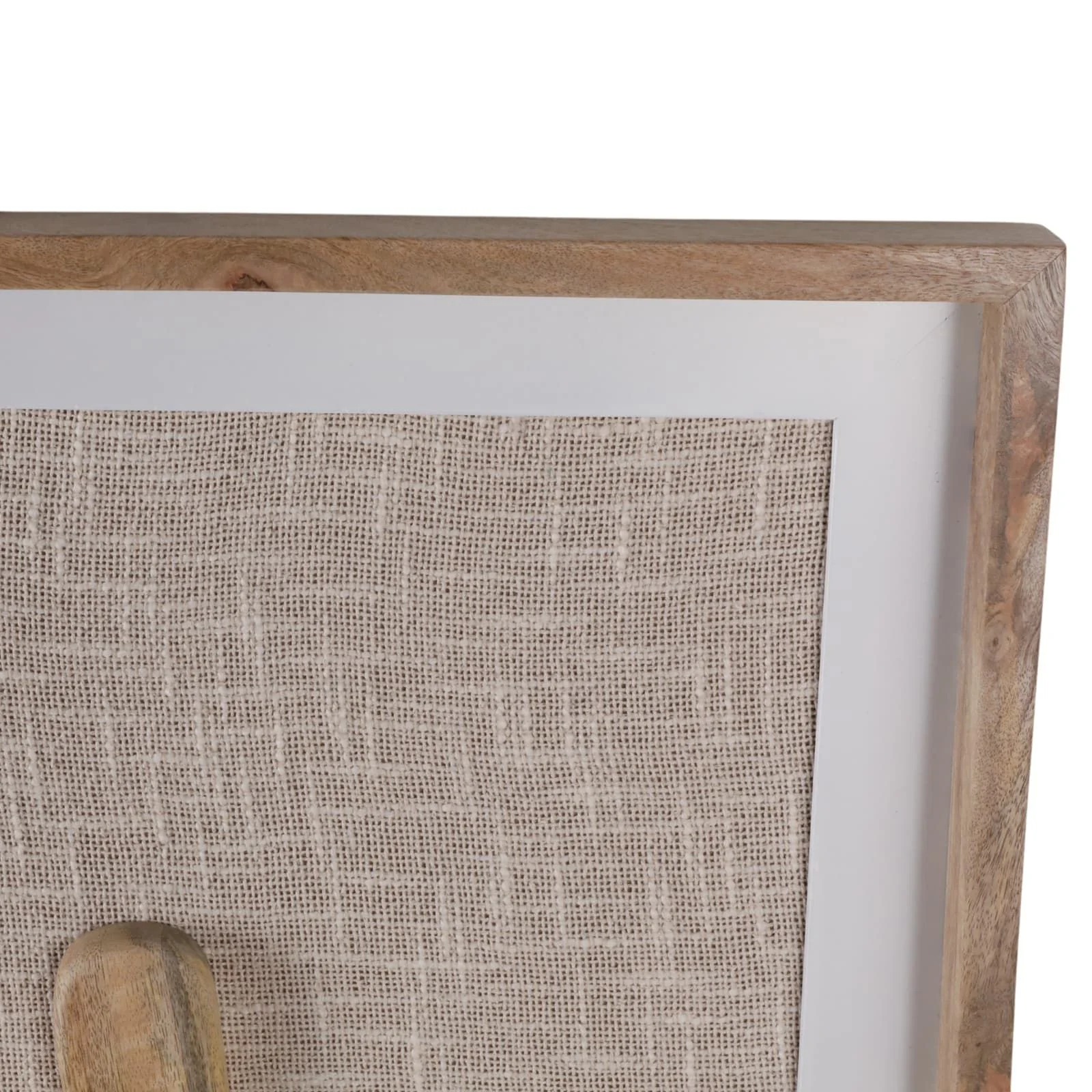 36x30" Wood&fabric Mix-media Abstrct Wall Art,brw - Image 5