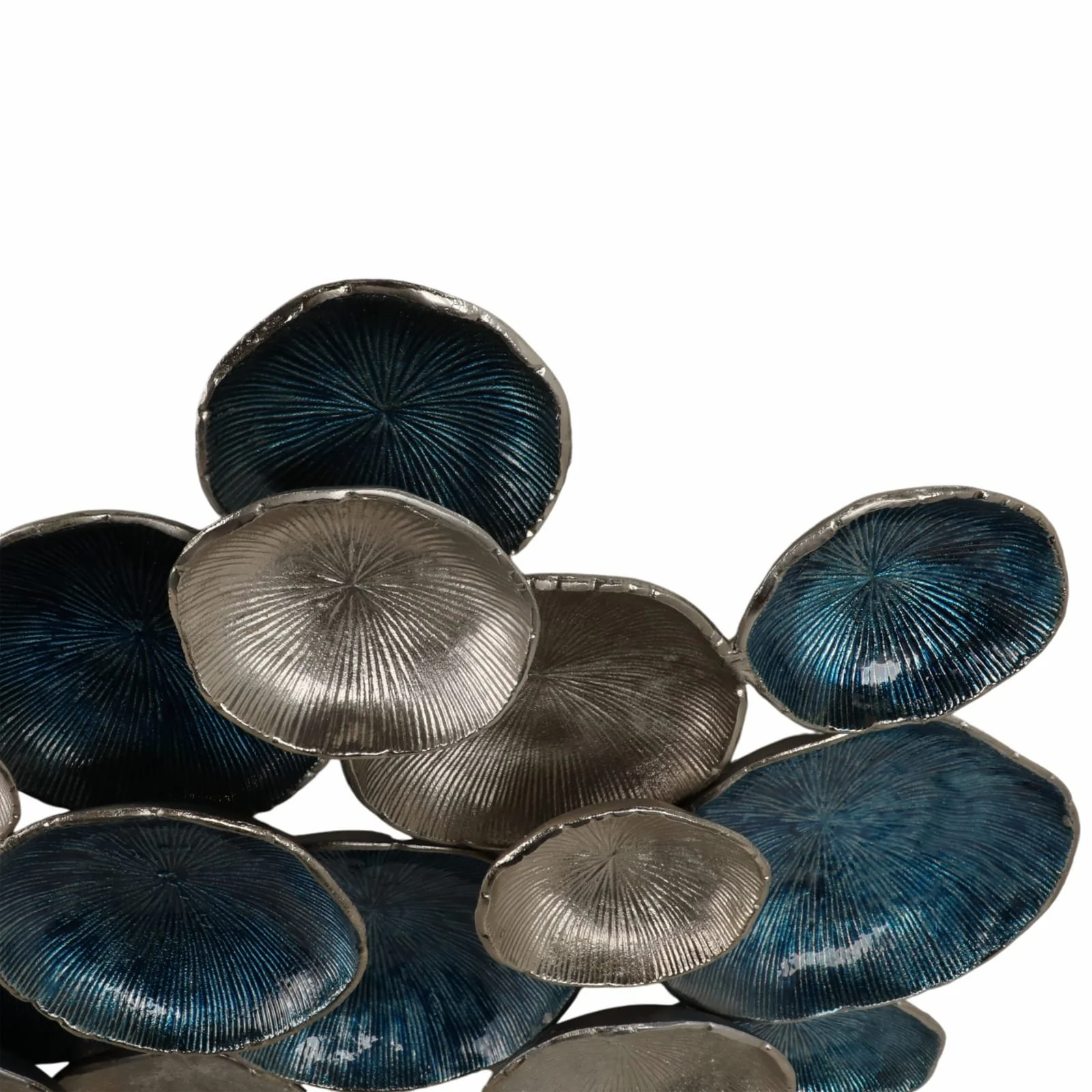 37x31 Metal Multi Disc Wall Decor, Blue/silver - Image 5
