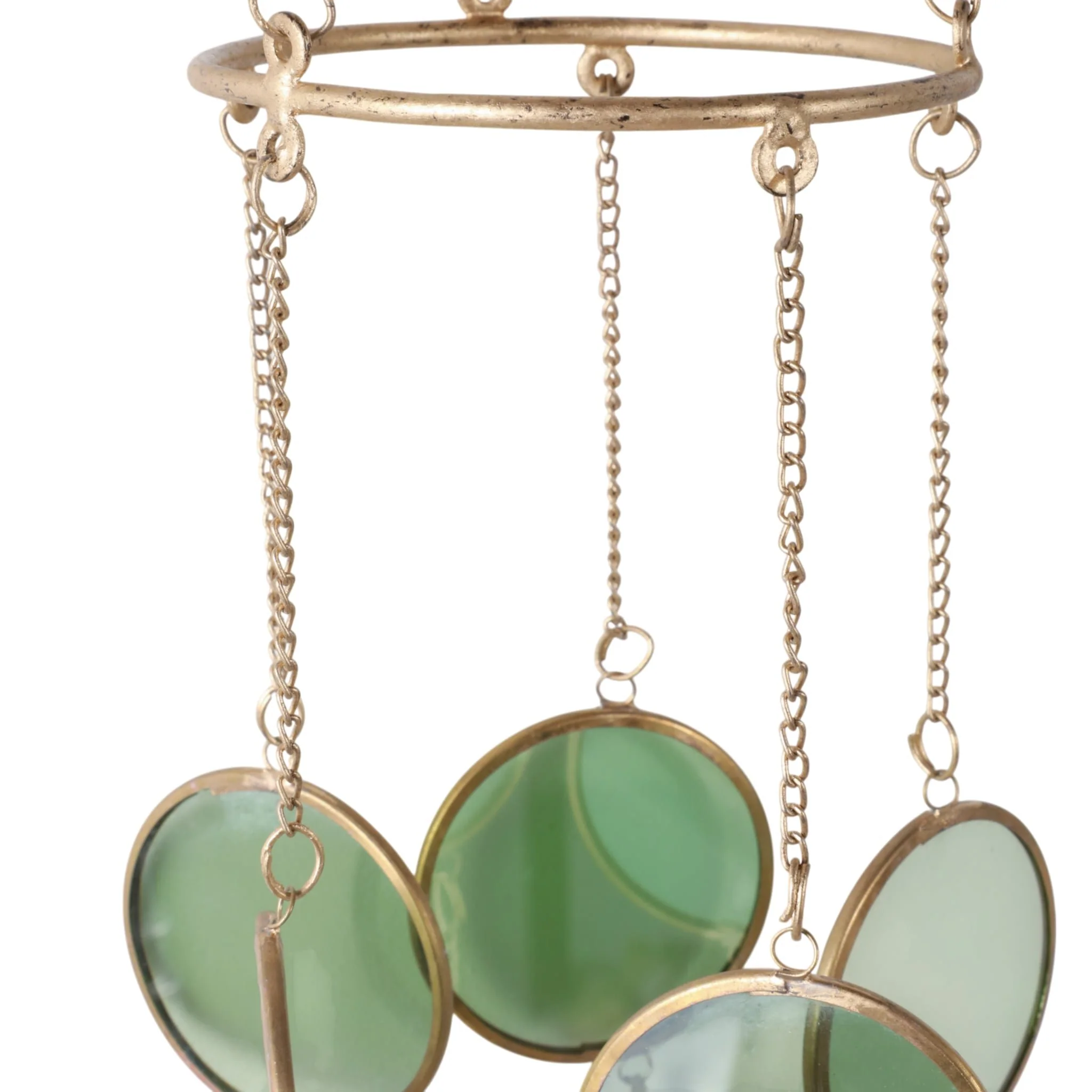 37x6" Modern Glass Discs Chime, Blue/green - Image 5