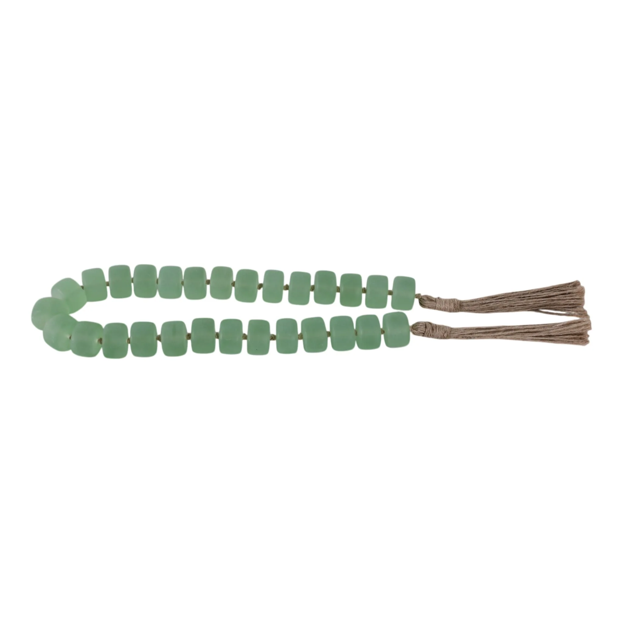 38" Cylinder 1.25" Resin Beaded Garland, Green - Image 4