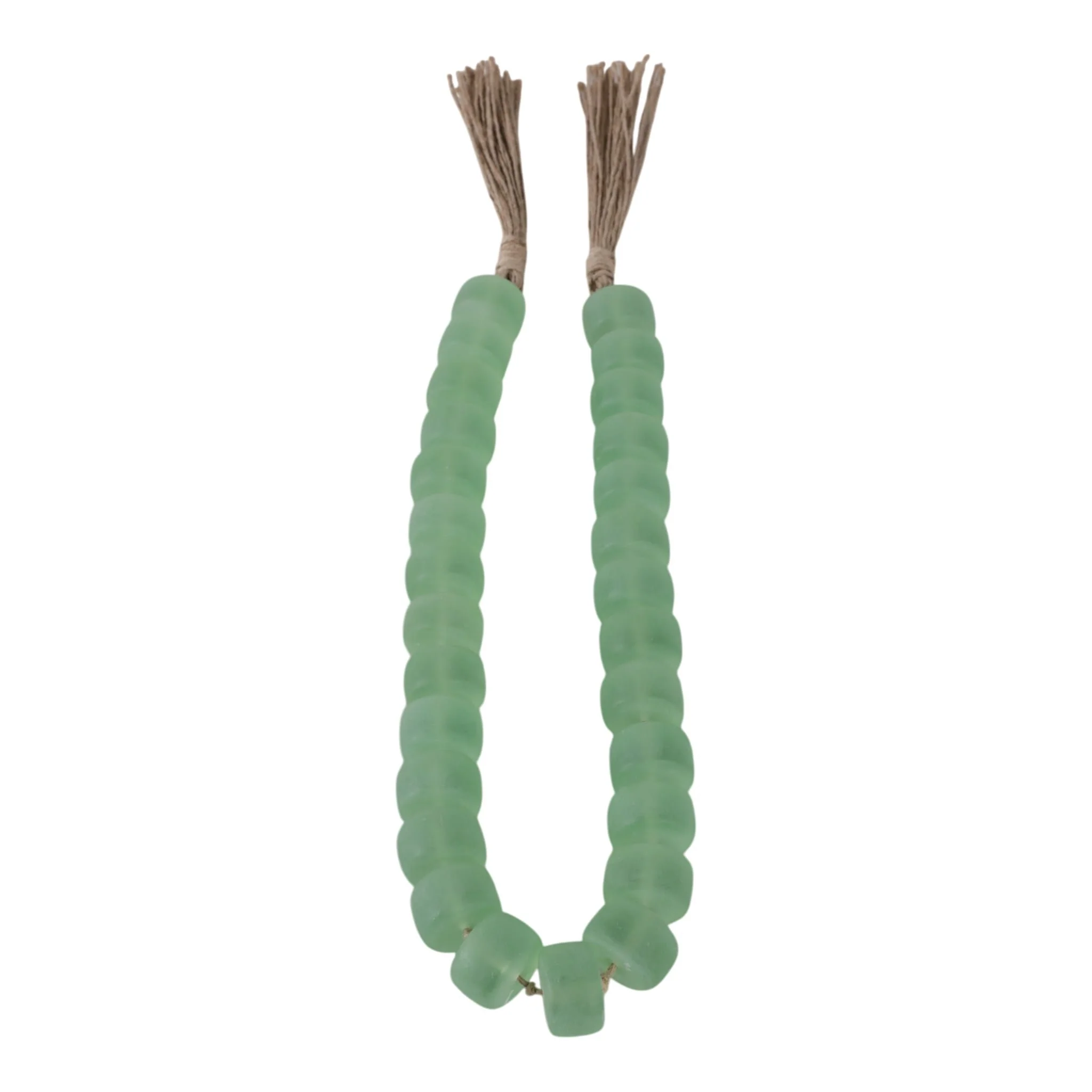 38" Cylinder 1.25" Resin Beaded Garland, Green - Image 5