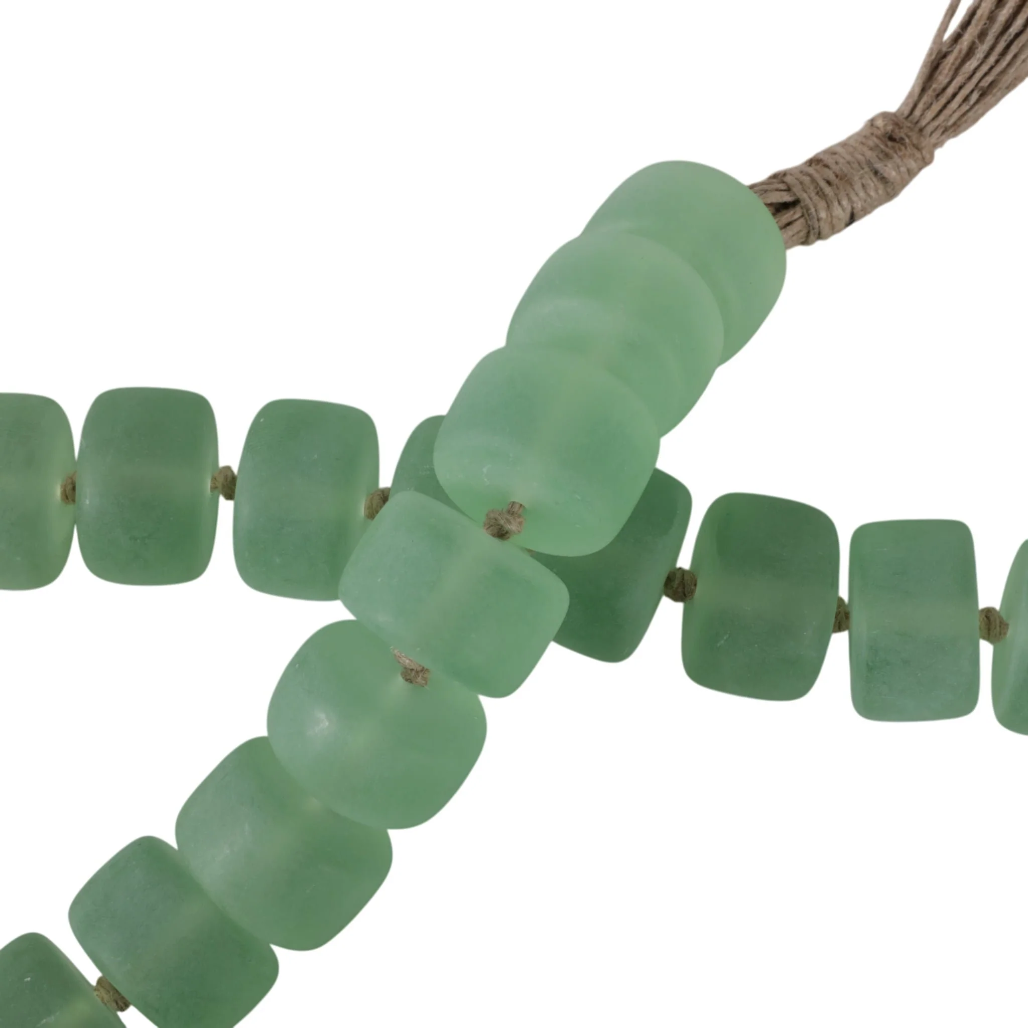 38" Cylinder 1.25" Resin Beaded Garland, Green - Image 7