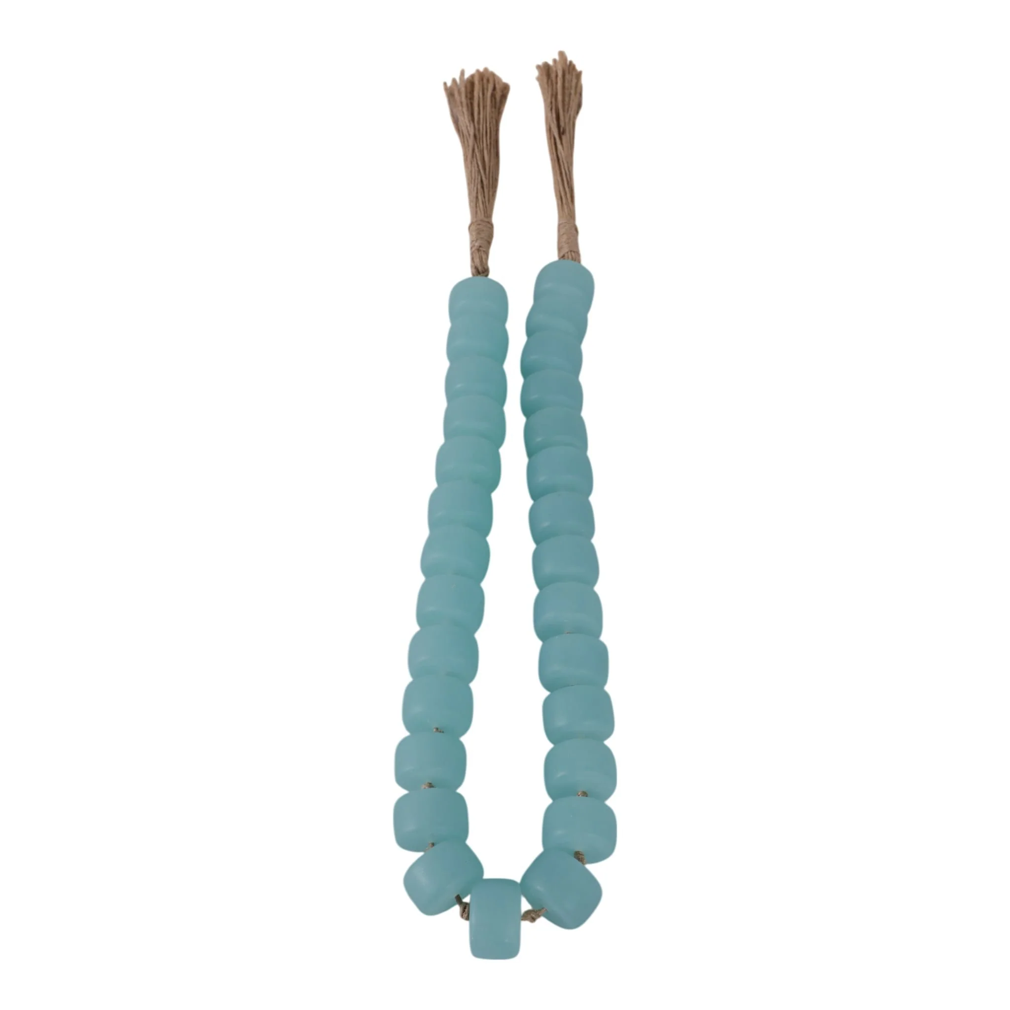 38" Cylinder 1" Resin Beaded Garland, Blue - Image 5