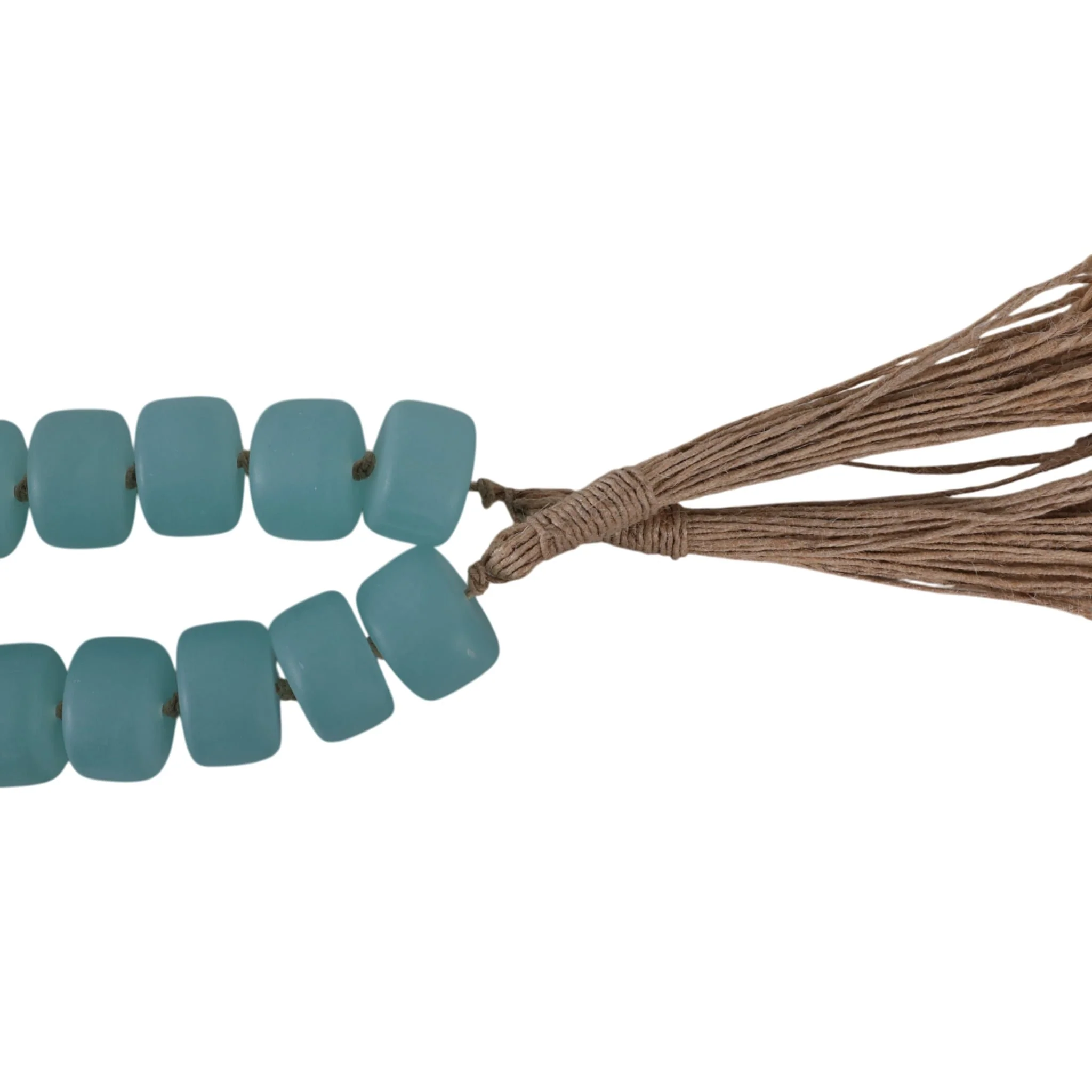 38" Cylinder 1" Resin Beaded Garland, Blue - Image 6