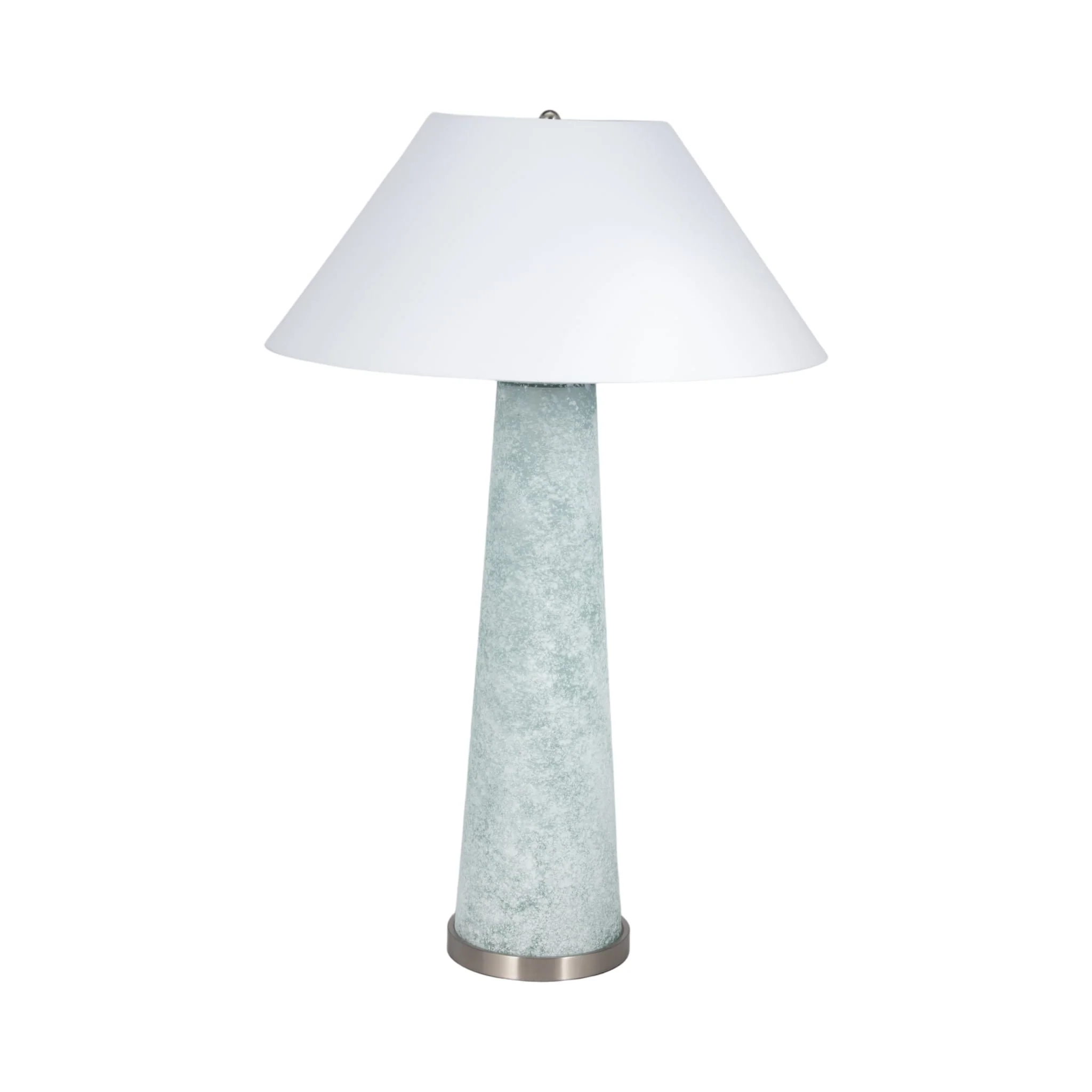 38" Frosted Glass Table Lamp, Blue - Image 3