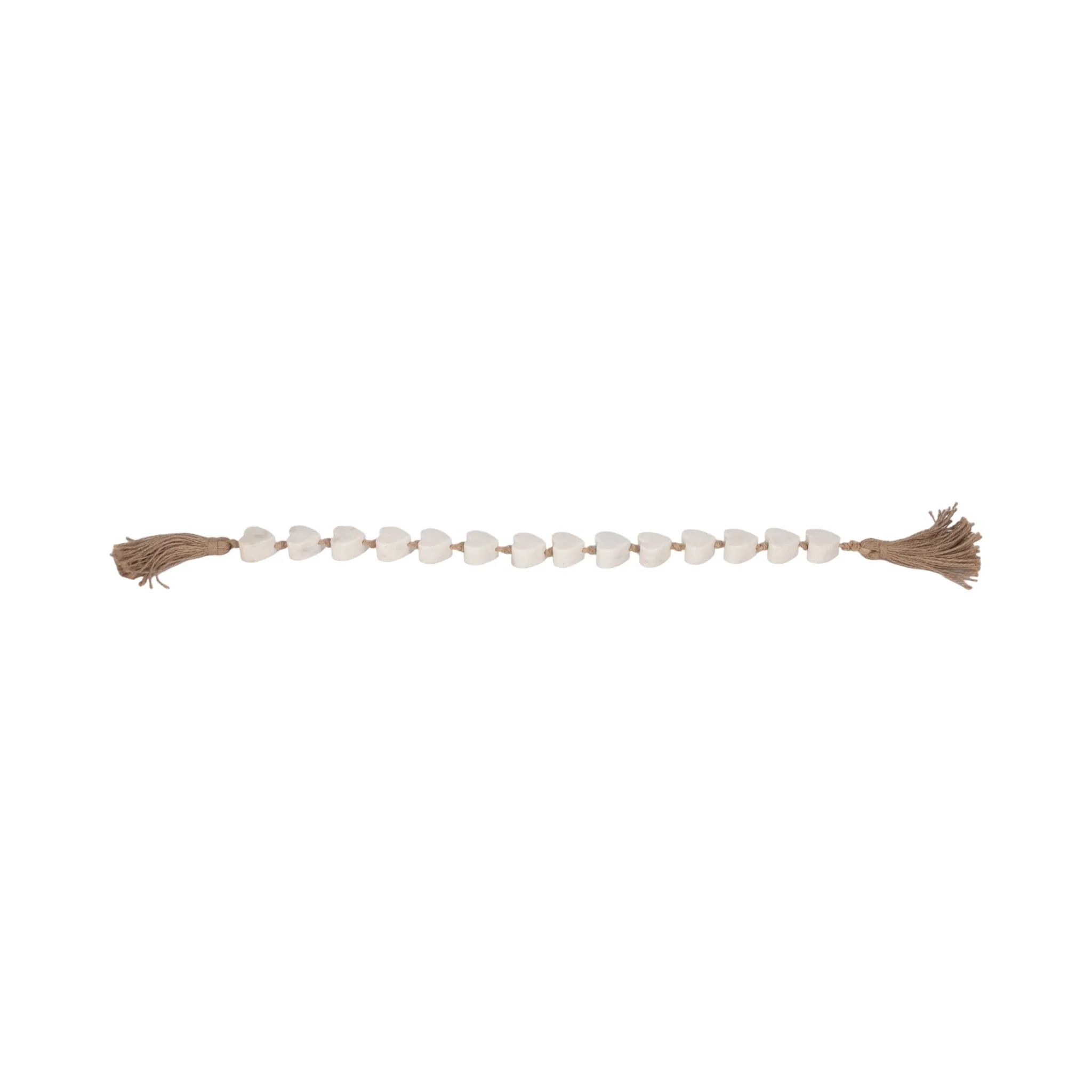 38" Marble Hearts Garland, White - Image 6