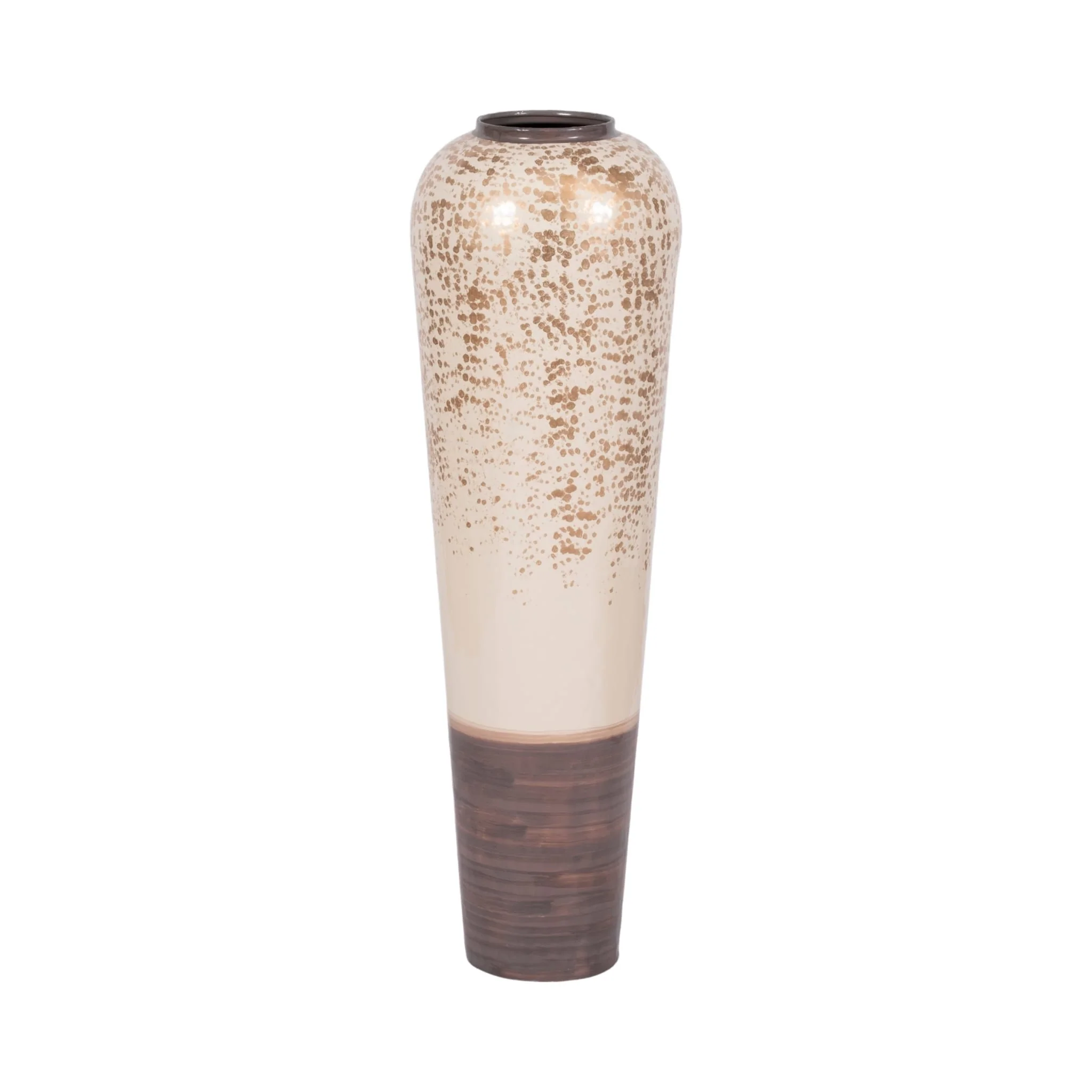 38" Opulence Metal Floor Vase, Grey Multi - Image 3