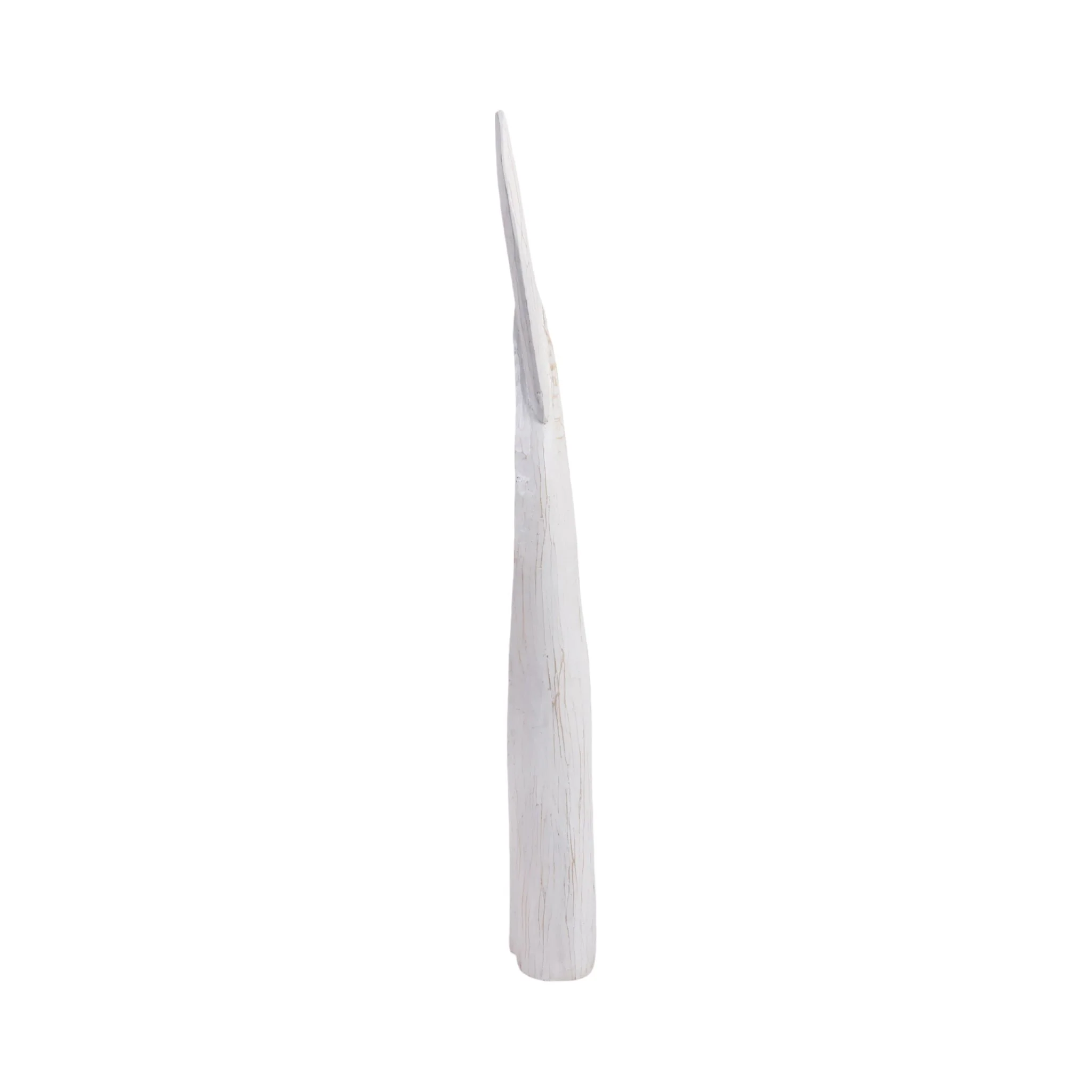 39" Wood Whale Tail Decor, Wht - Image 3