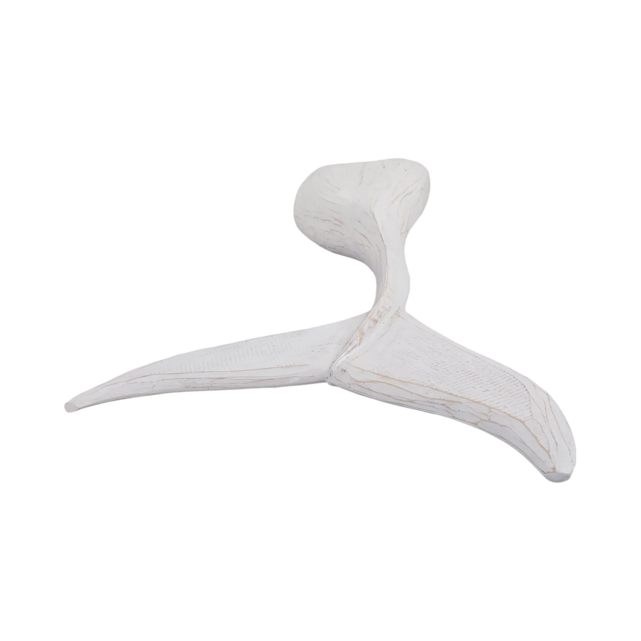 39" Wood Whale Tail Decor, Wht - Image 6
