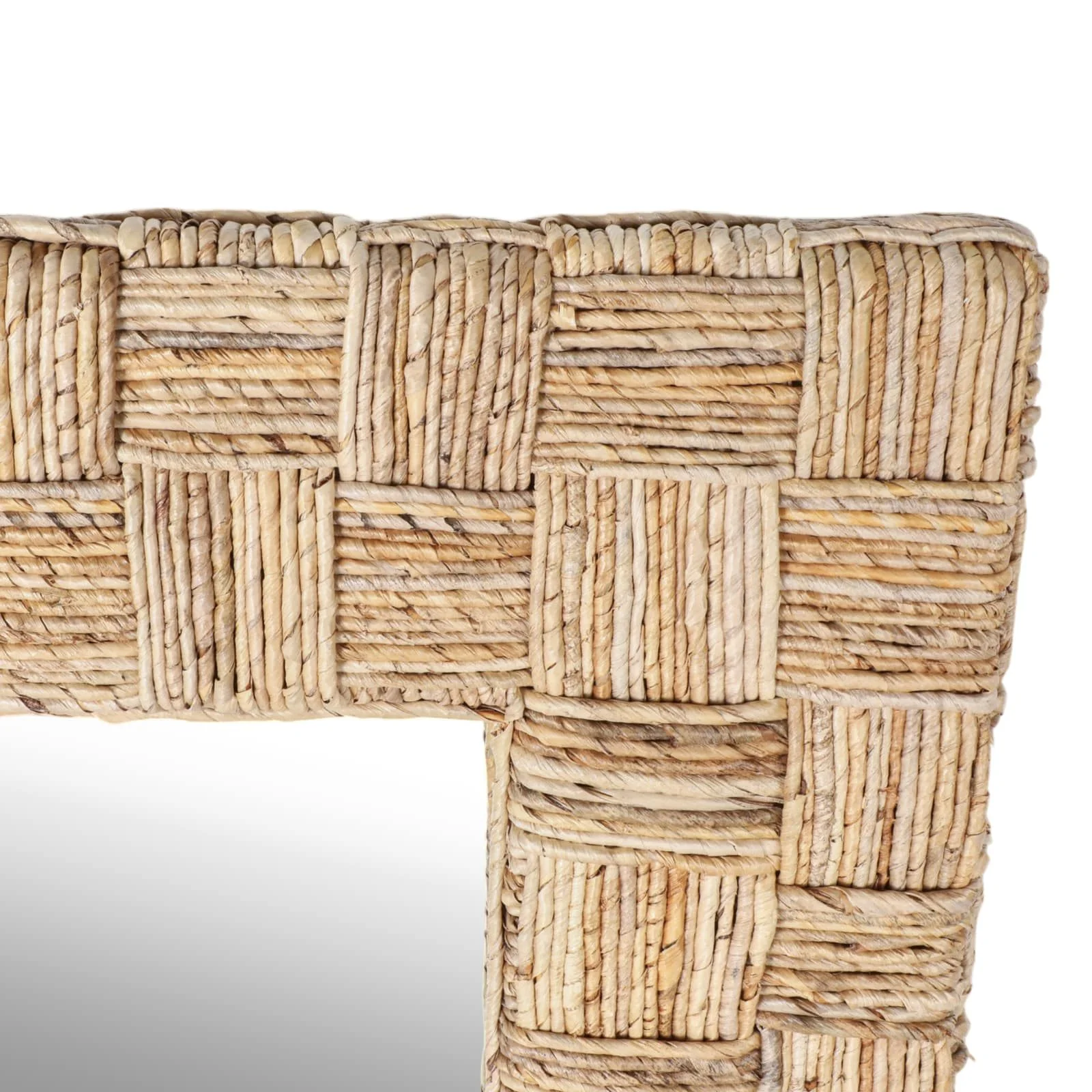 39"x79" Woven Abaca Leaner Mirror, Natural - Image 5