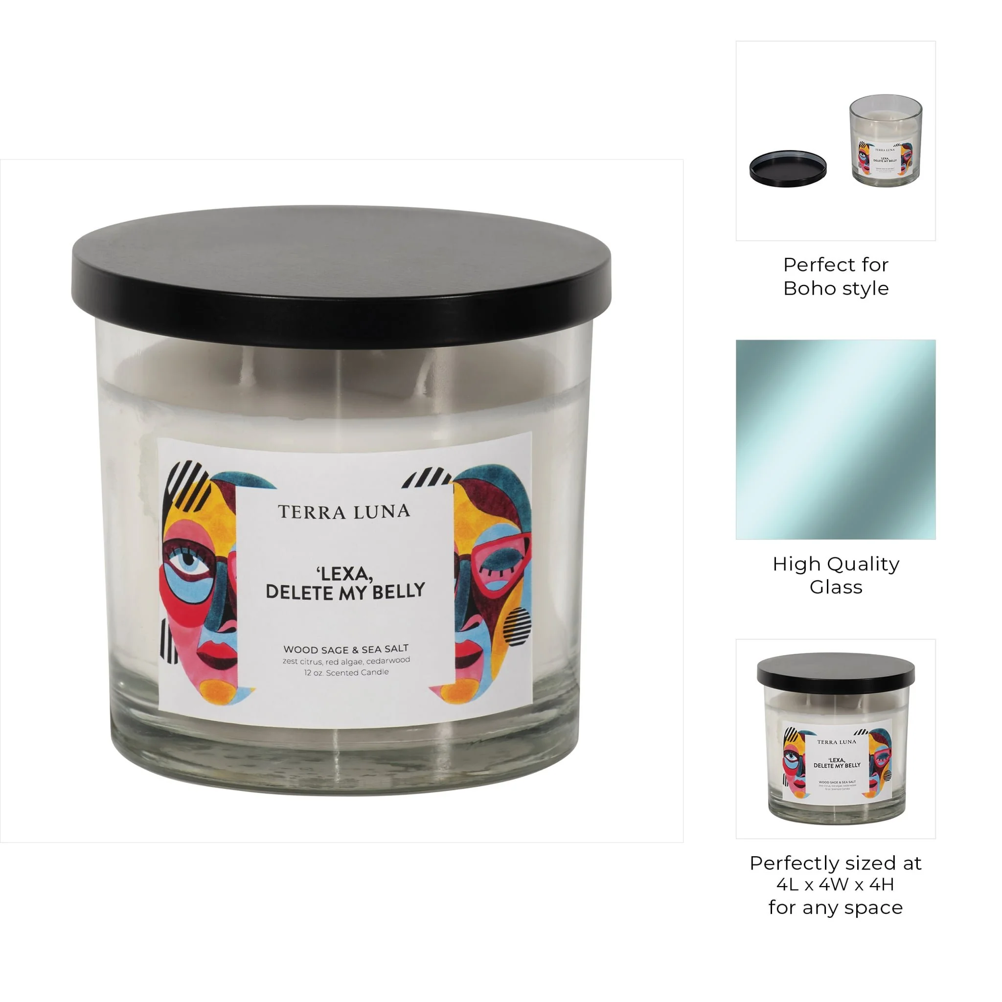 4" 12 Oz Delete My Belly Lidded Candle - Image 8