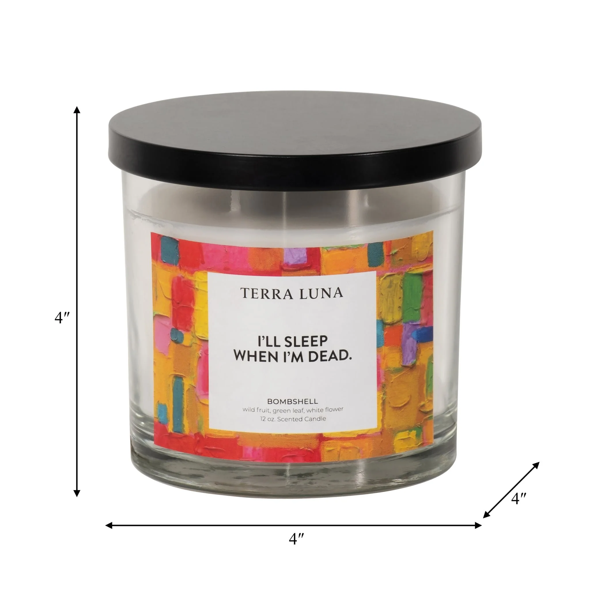 4" 12 Oz Sleep When I'm Dead Lidded Candle - Image 7